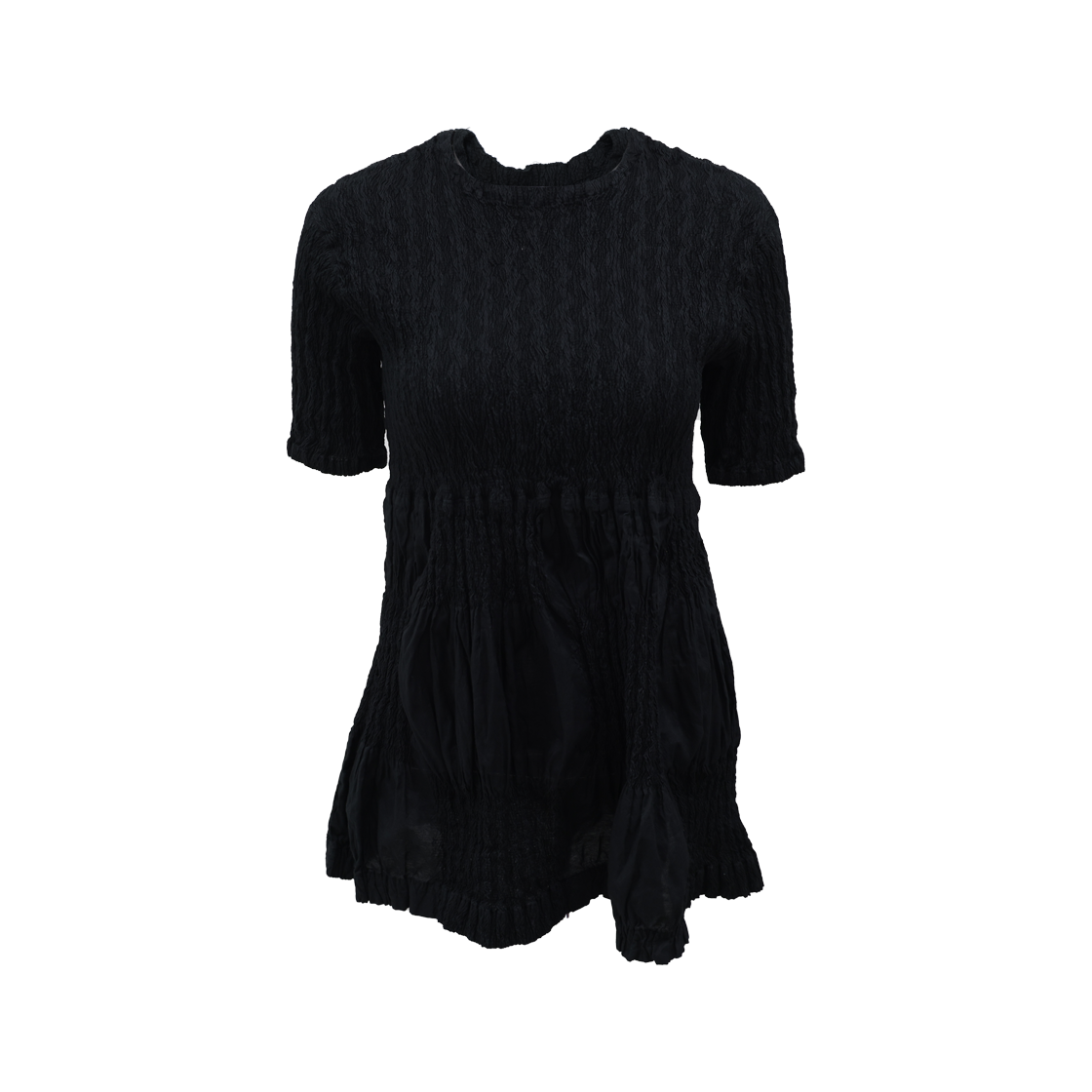 IT47ANFP873W Issey Miyake Wrinkle T-Shirt Black