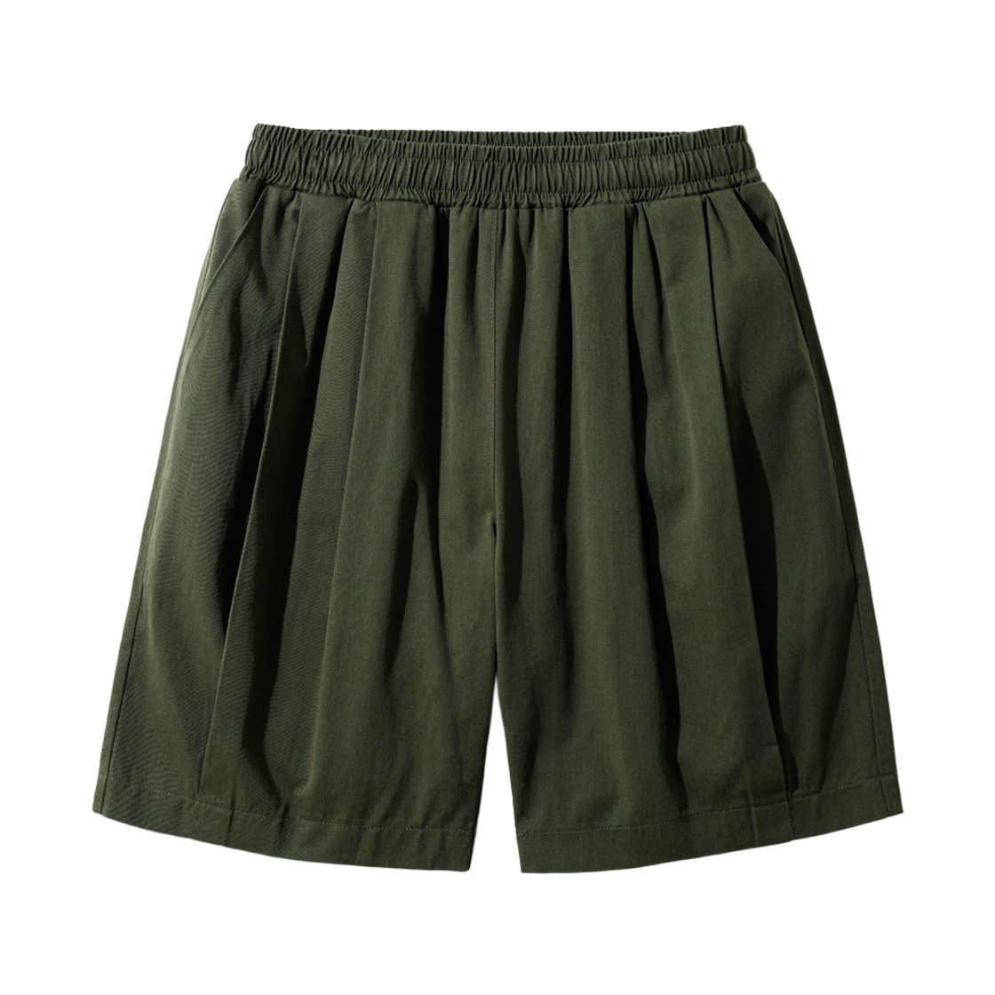KJSP2480_khaki_291 JEMUT Nose Tencell Cotton Twotuck Bermuda Short Pants Khaki KJSP2480