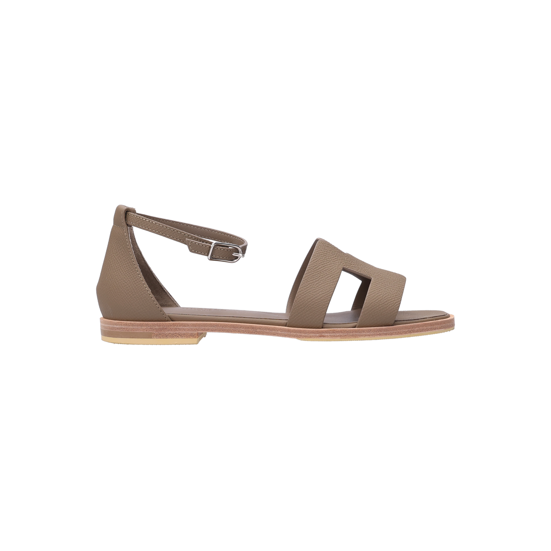 ITP5H6PF33KR Hermes H182138Z Santorini Sandals in Epsom Etoupe