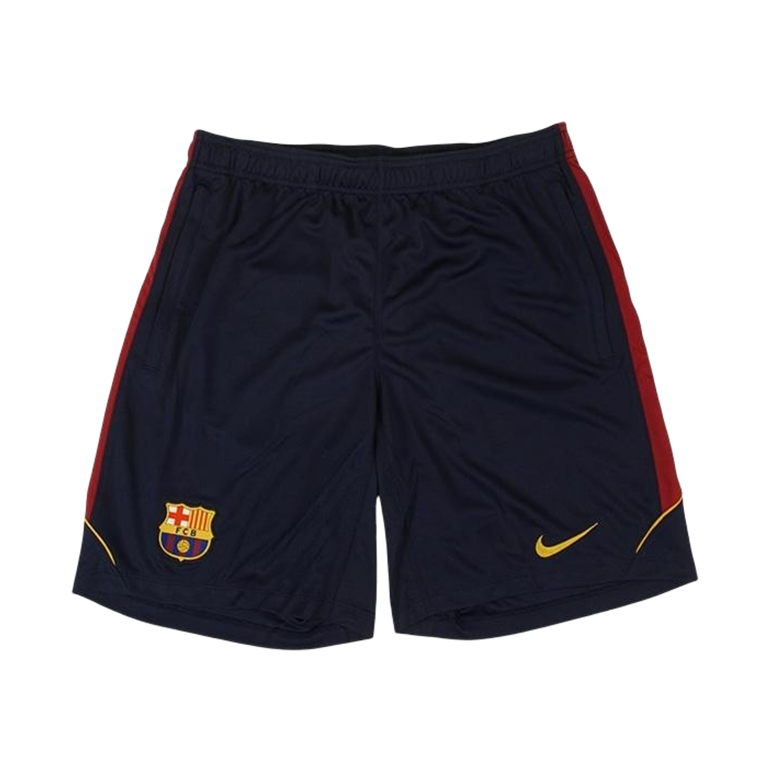 II2601-498 Nike FC Barcelona Strike Dri-Fit Soccer Knit Shorts Blackened Blue Noble Red (II2601-498) (Non Marking Ver.)
