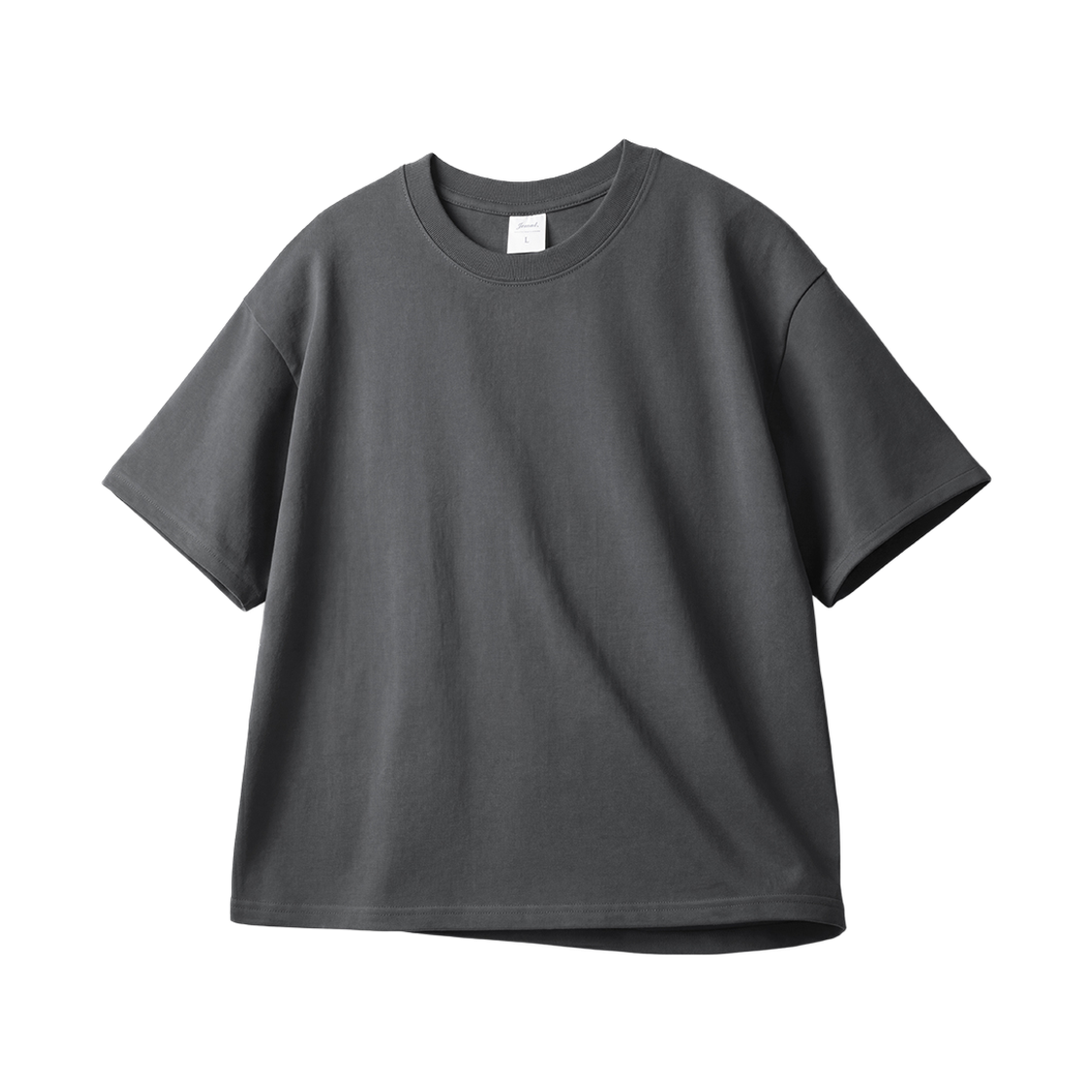 KJST2709_darkgray_291 JEMUT Mens Crop Silket Short Sleeve Darkgray KJST2709