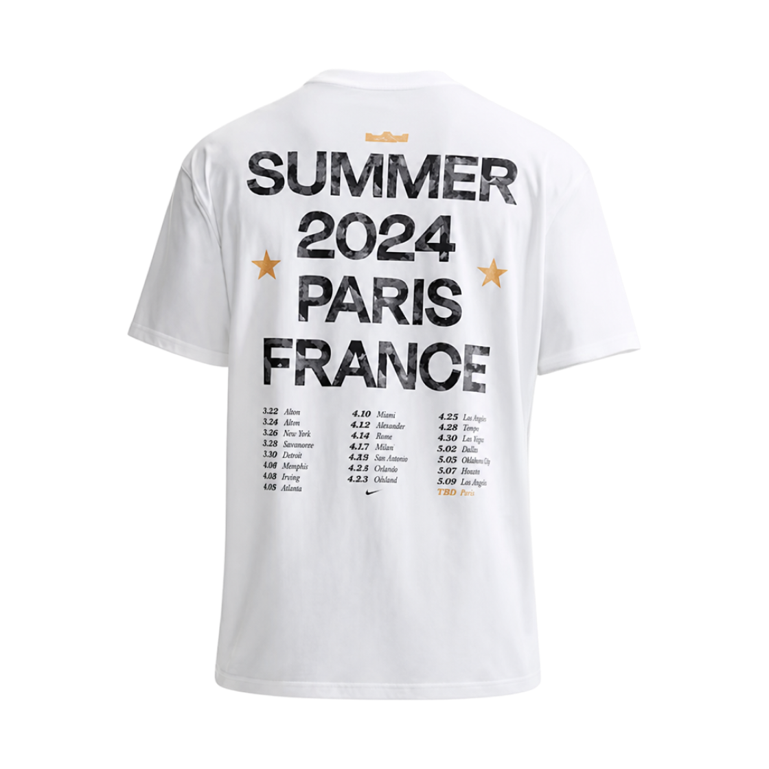 나이키 르브론 올드 글로리 베스킷볼 티셔츠 화이트 - 아시아(Nike LeBron Old Glory Basketball T-Shirt White - Asia) - 2