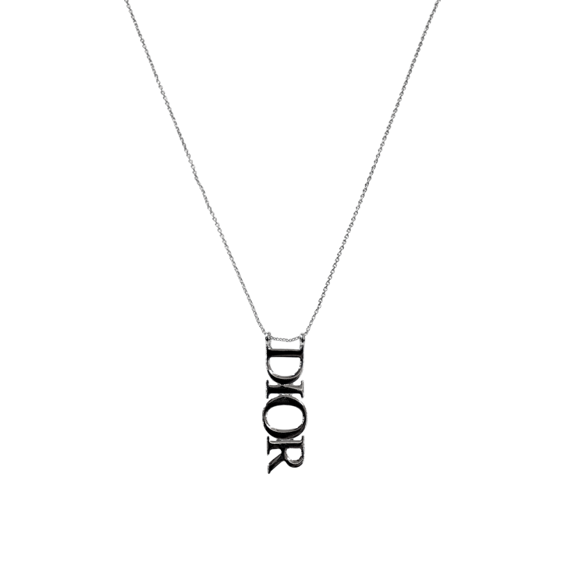 ITNREJMRJIBN Dior Vertical Silver Necklace A-B62120