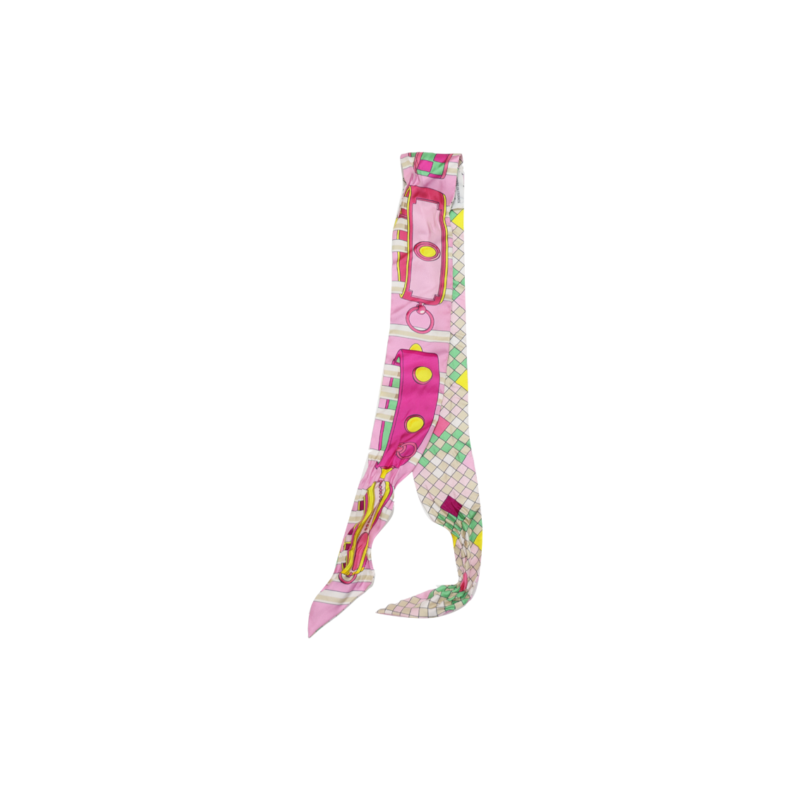 ITQ4NGNR7OLD Hermes Twilly Silk Scarf Pink