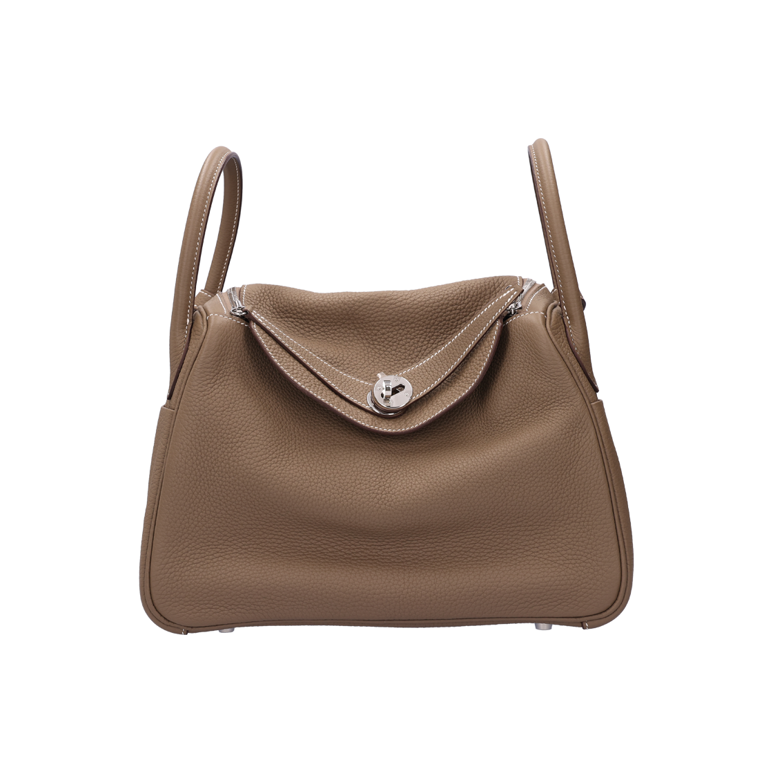 ITDUGMG77S34 Hermes Lindy 30 Clemence Bag Etoupe Palladium