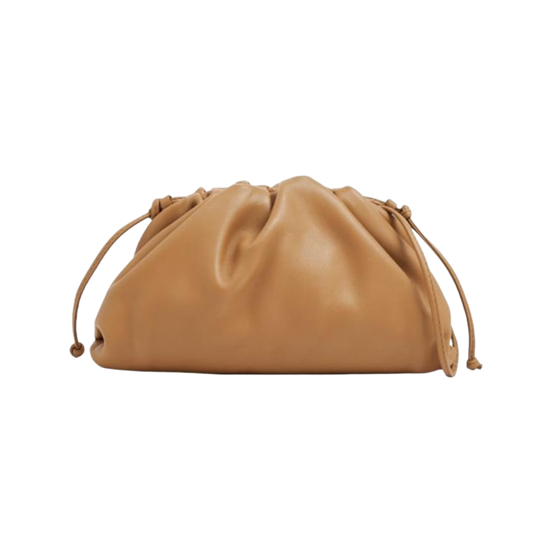585852V1BW09830 Bottega Veneta Mini Leather Pouch Camel