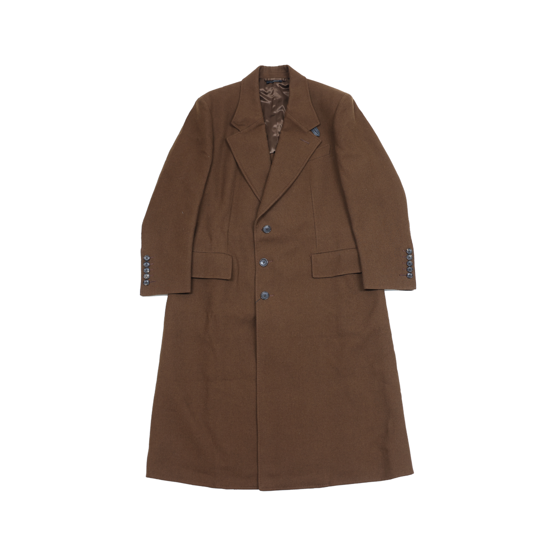 ITI9VMJPVBAT Tom Ford 896R29 Long Coat in Brown Wool Cashmere