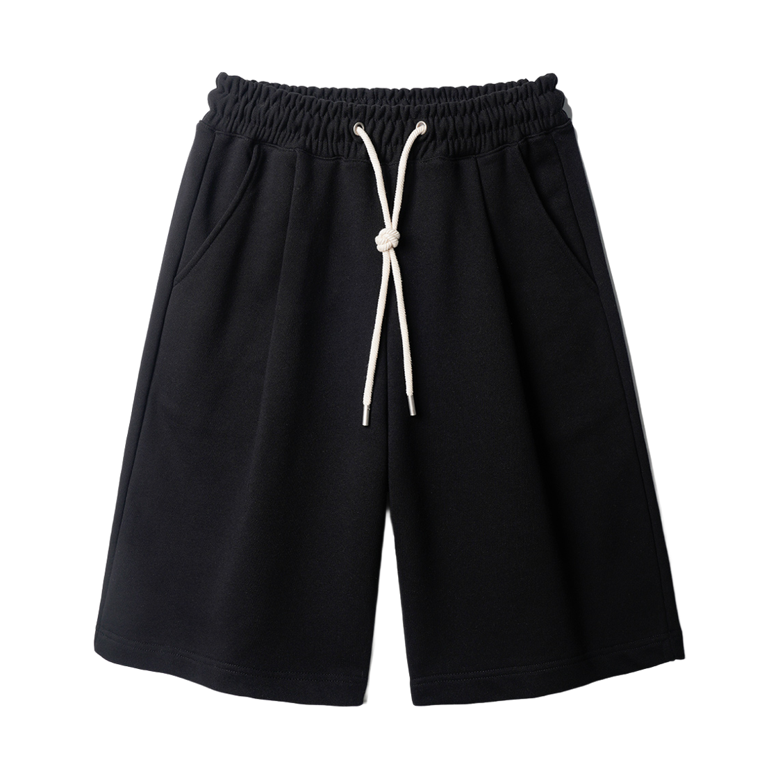 SOSP2483_black_29 JEMUT Flash Summer One Tuck Half Pants Black SOSP2483