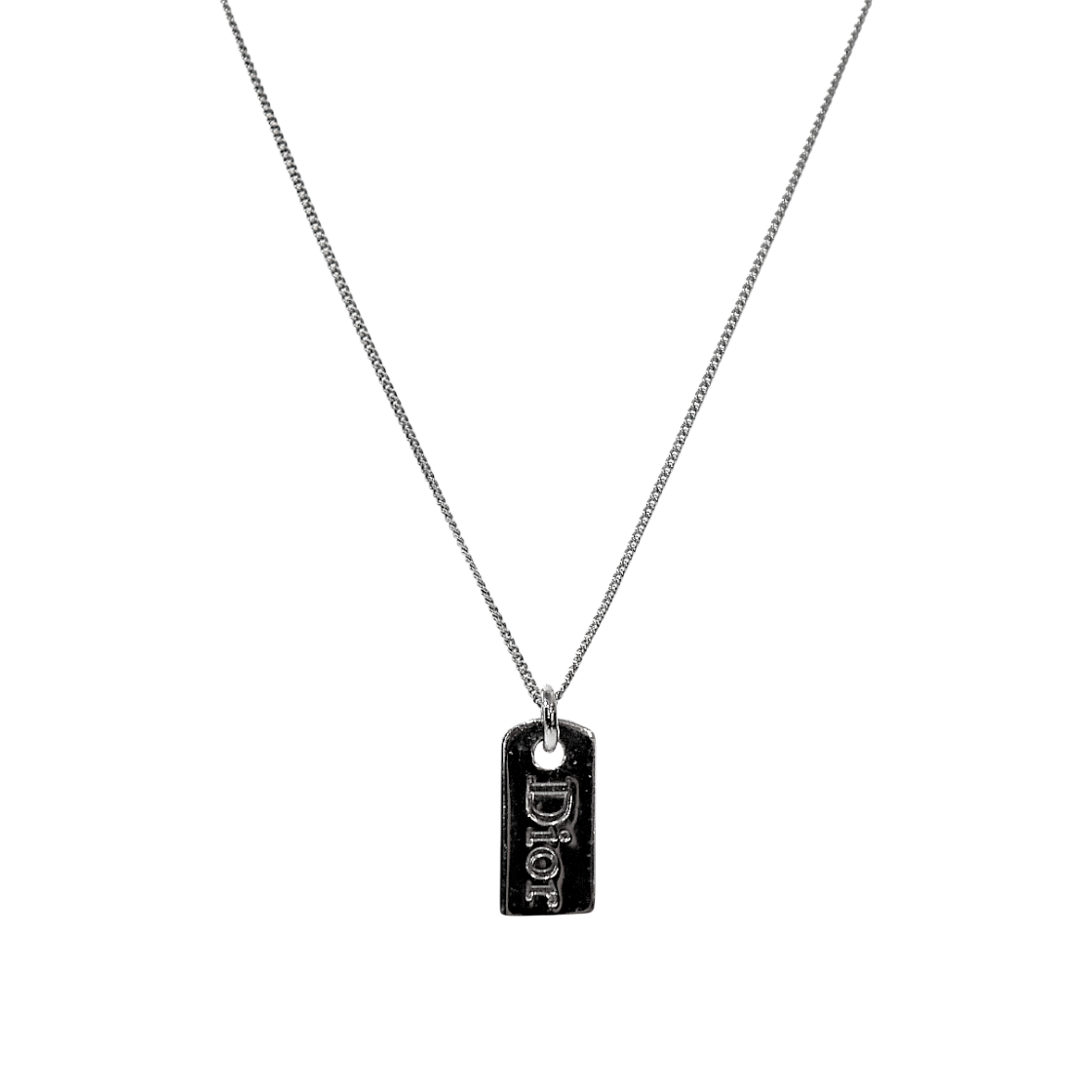 ITWQICRNO88E Dior Plate Silver Necklace A-B63749