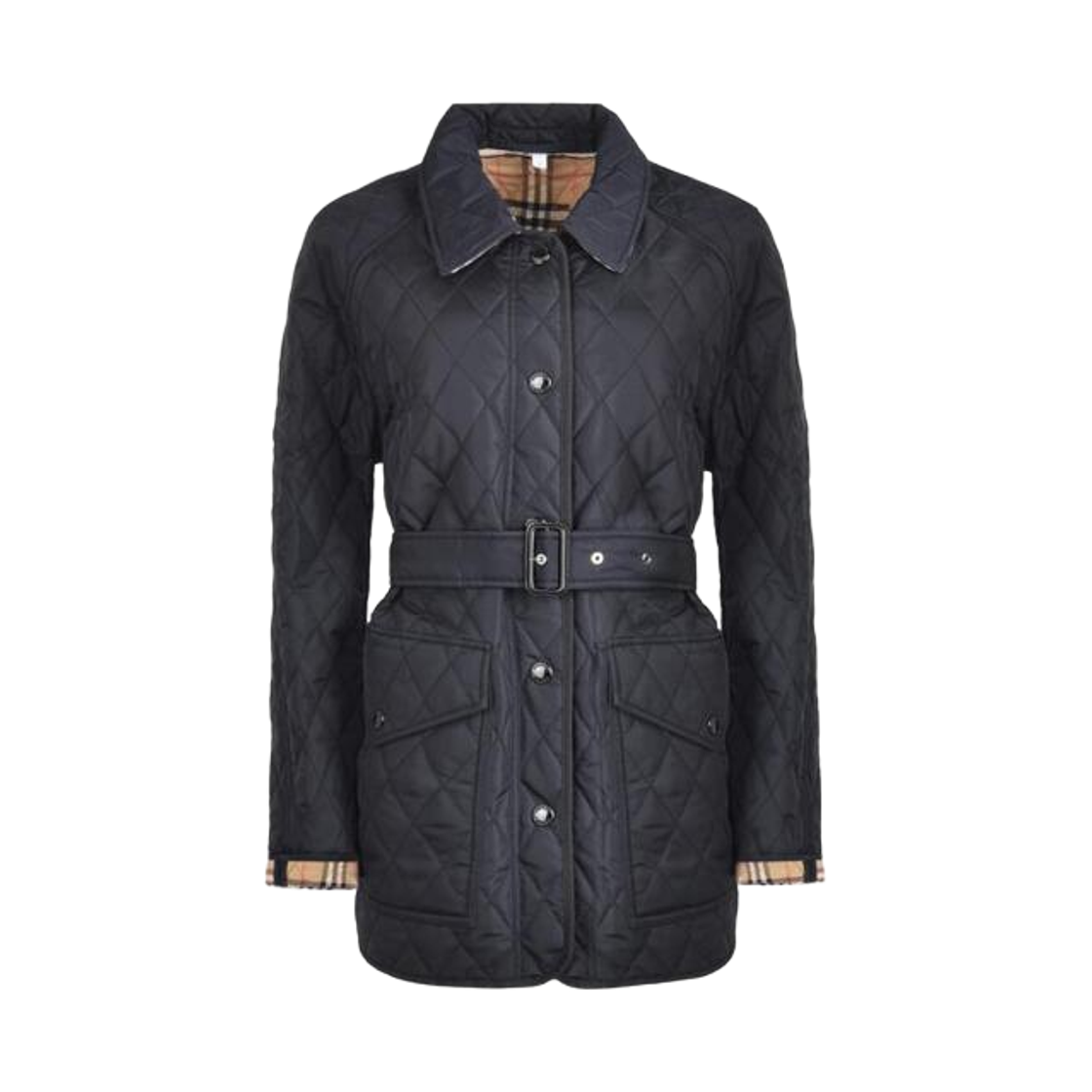 8073418 (W) Burberry Kemble Diamond Quilted Jacket Black