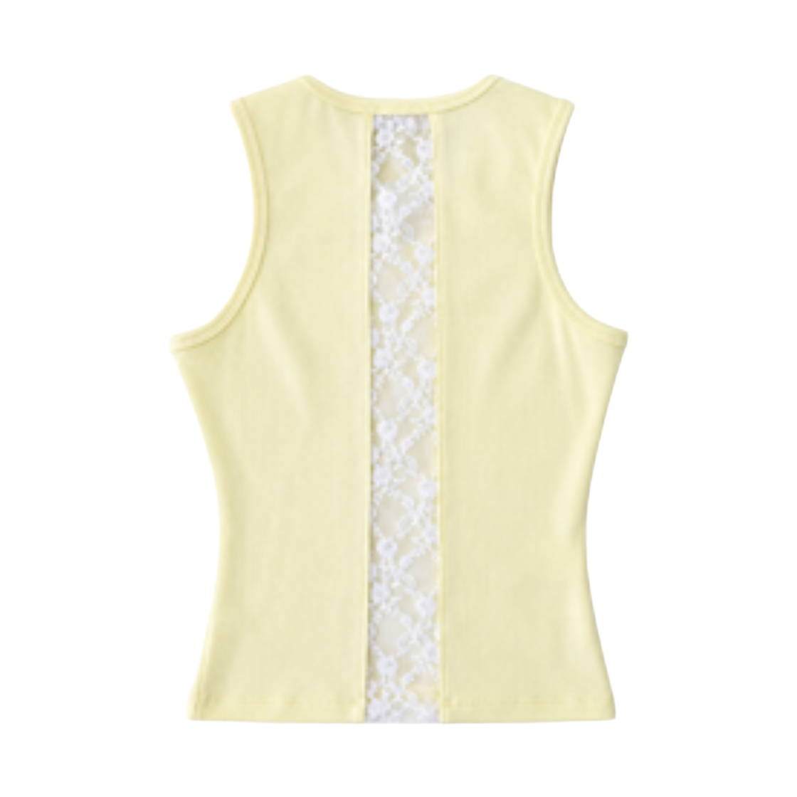 이유씨티 백 레이스 슬리브리스 탑 - 레몬(EUCT Back Lace Sleeveless Top - LEMON) - 2