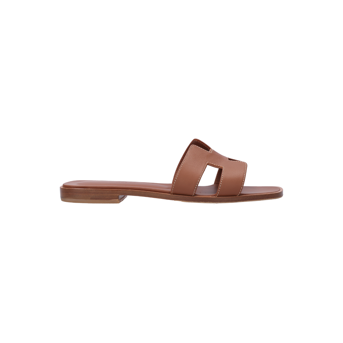 ITNG7OALLW35 Hermes Oran Sandals Leather Gold