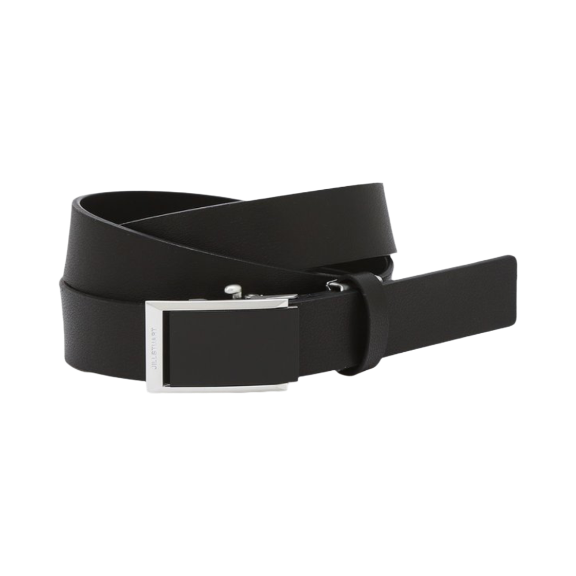 JUBE6F252BK Jillstuart Men's Acc Black Buckle Detail Automatic Cow Leather Belt