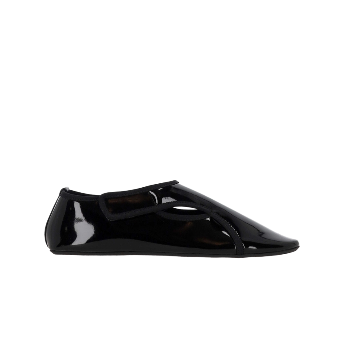 (W) 알라이아 스트레치 발레 플랫 블랙((W) Alaia Stretch Ballet Flats Black)