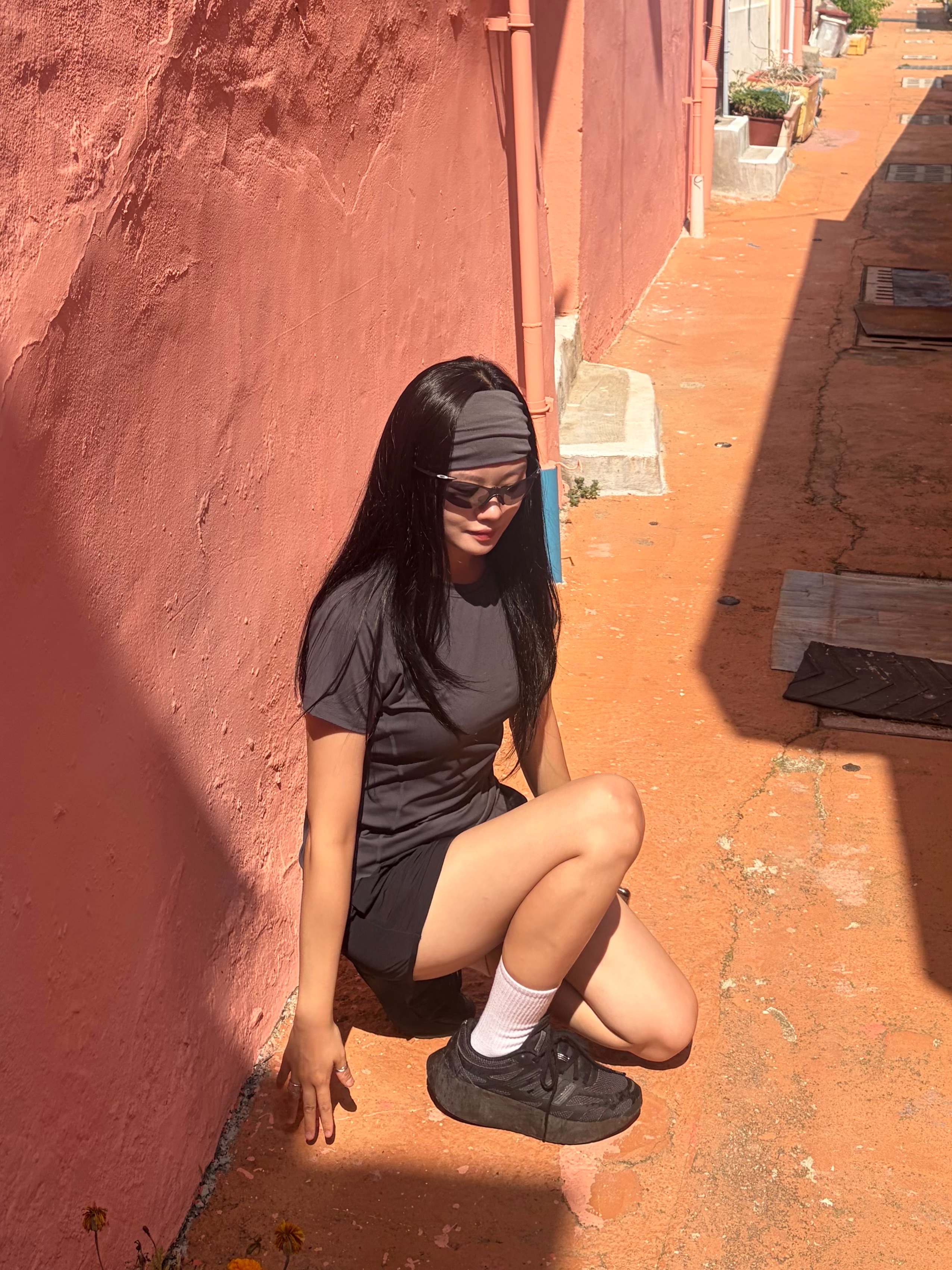 Oakley EVZero Blades Matte Black Frame Prizm Black Lenses Low Bridge Fit, (W) Lululemon Translucent 2-in-1 High-Rise Short 3 inch Nightmoth 착용 스타일