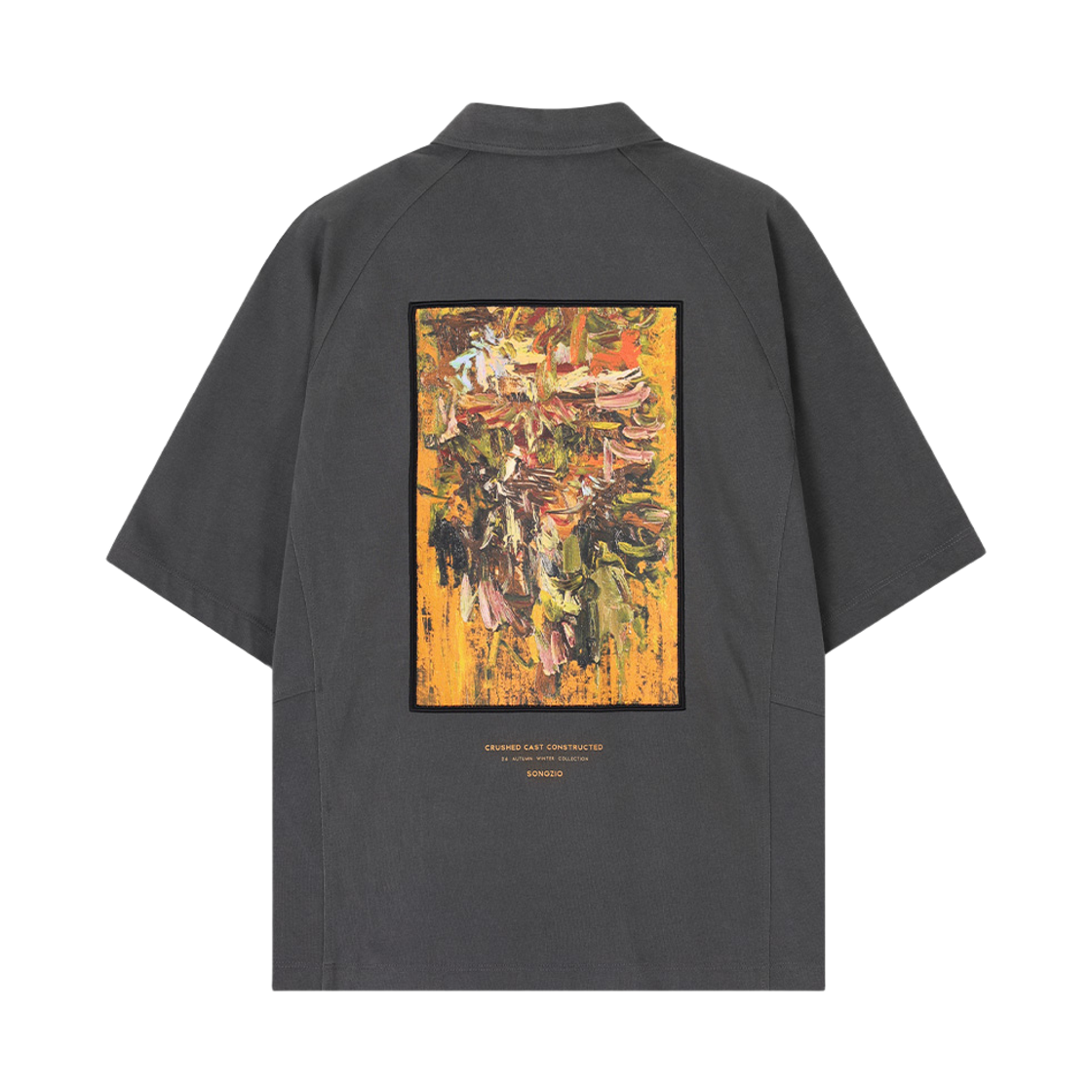 송지오 옴므 페인티드 카라 티셔츠 그레이(SONGZIO HOMME Painted Collared T Shirt Grey) - 2