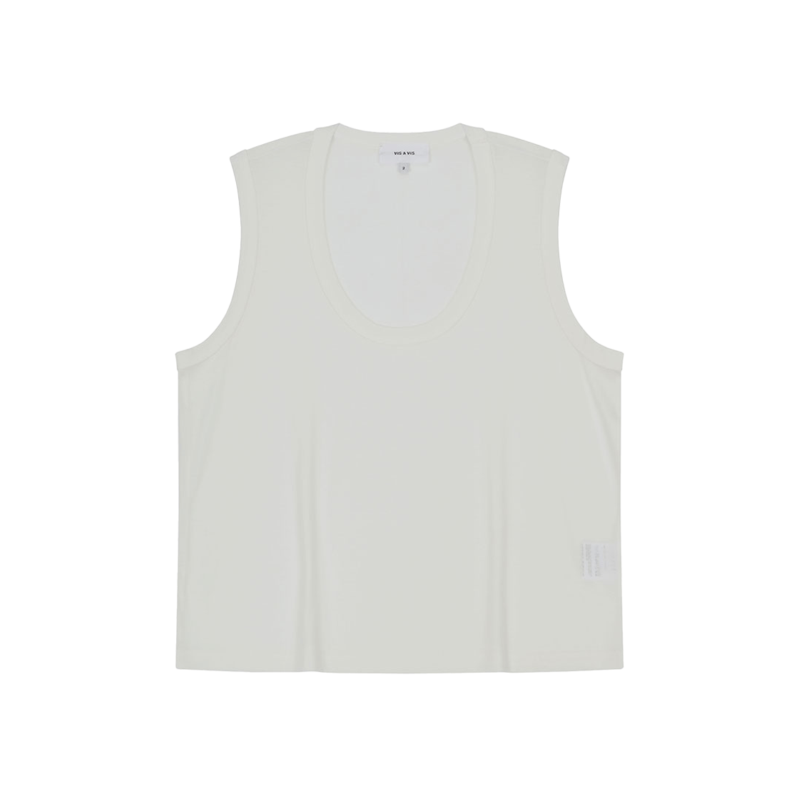 비자비 유넥 슬리브리스 탑 화이트(VIS A VIS U-Neck Sleeveless Top White)