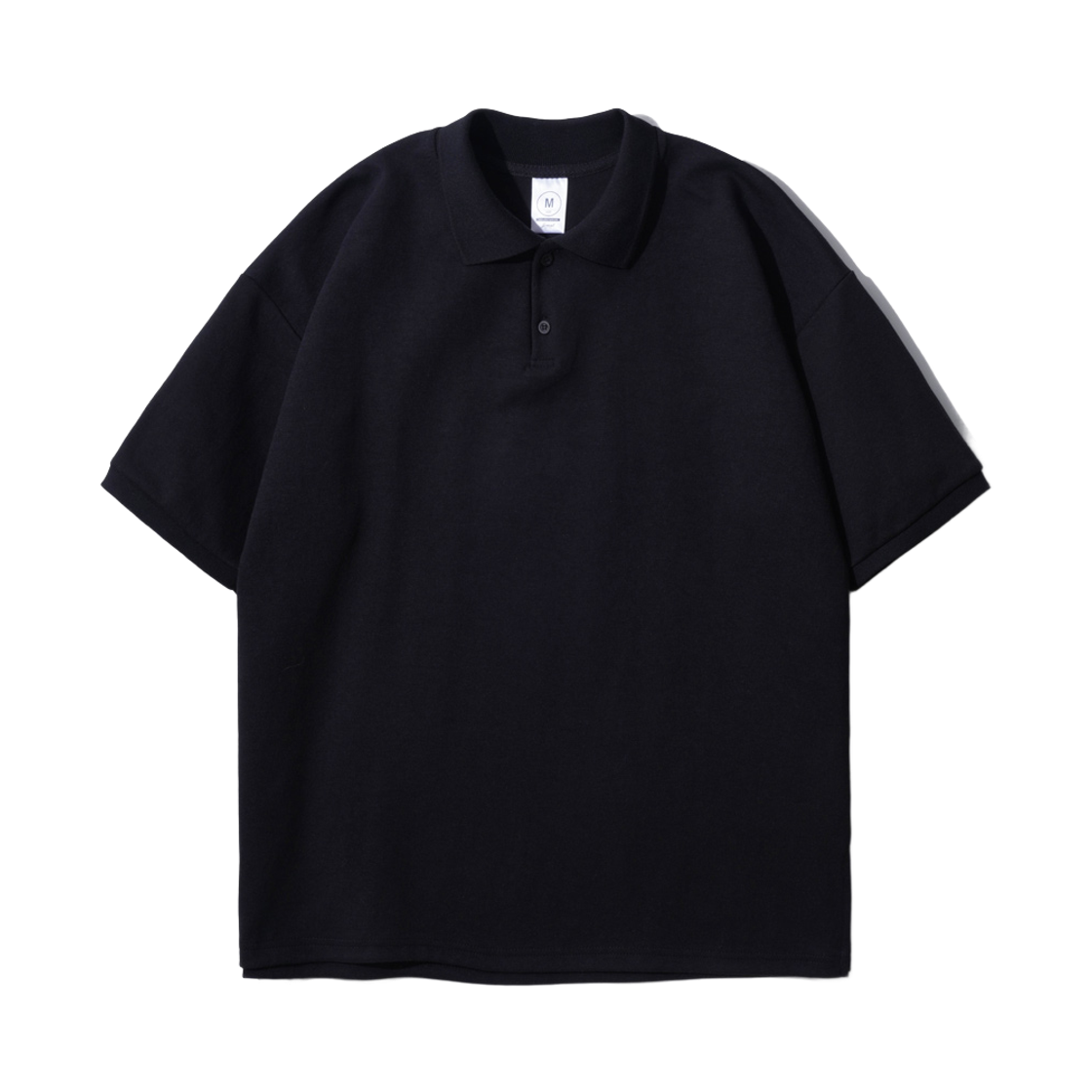 YHST2354_black_291 JEMUT Pins Overfit Collar T-Shirts Black YHST2354
