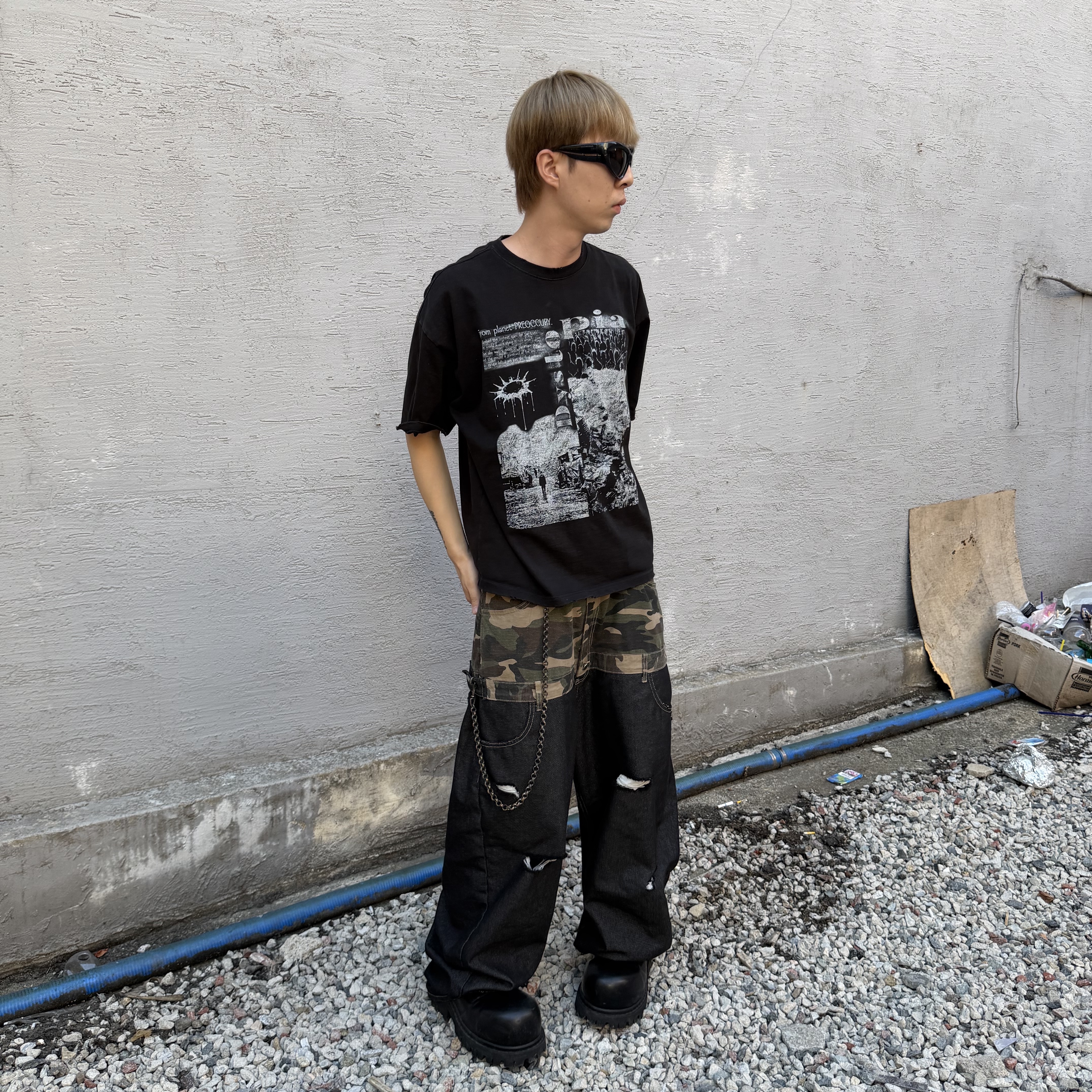 preoccupy Dystopia Planet T-shirt 착용 스타일 - 5
