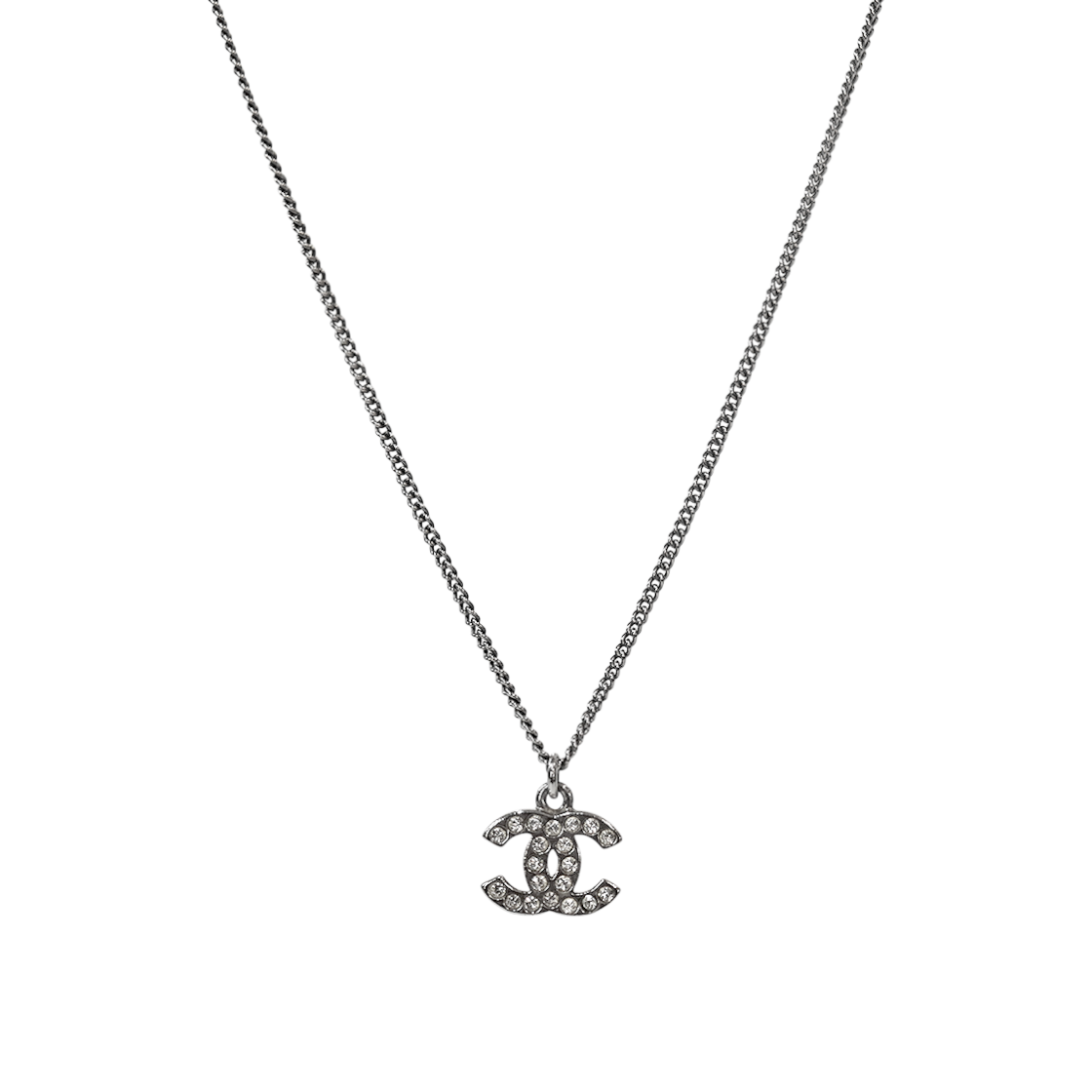 ITRRCLDPO2RA Chanel Cubic CC Silver Necklace A-B64332