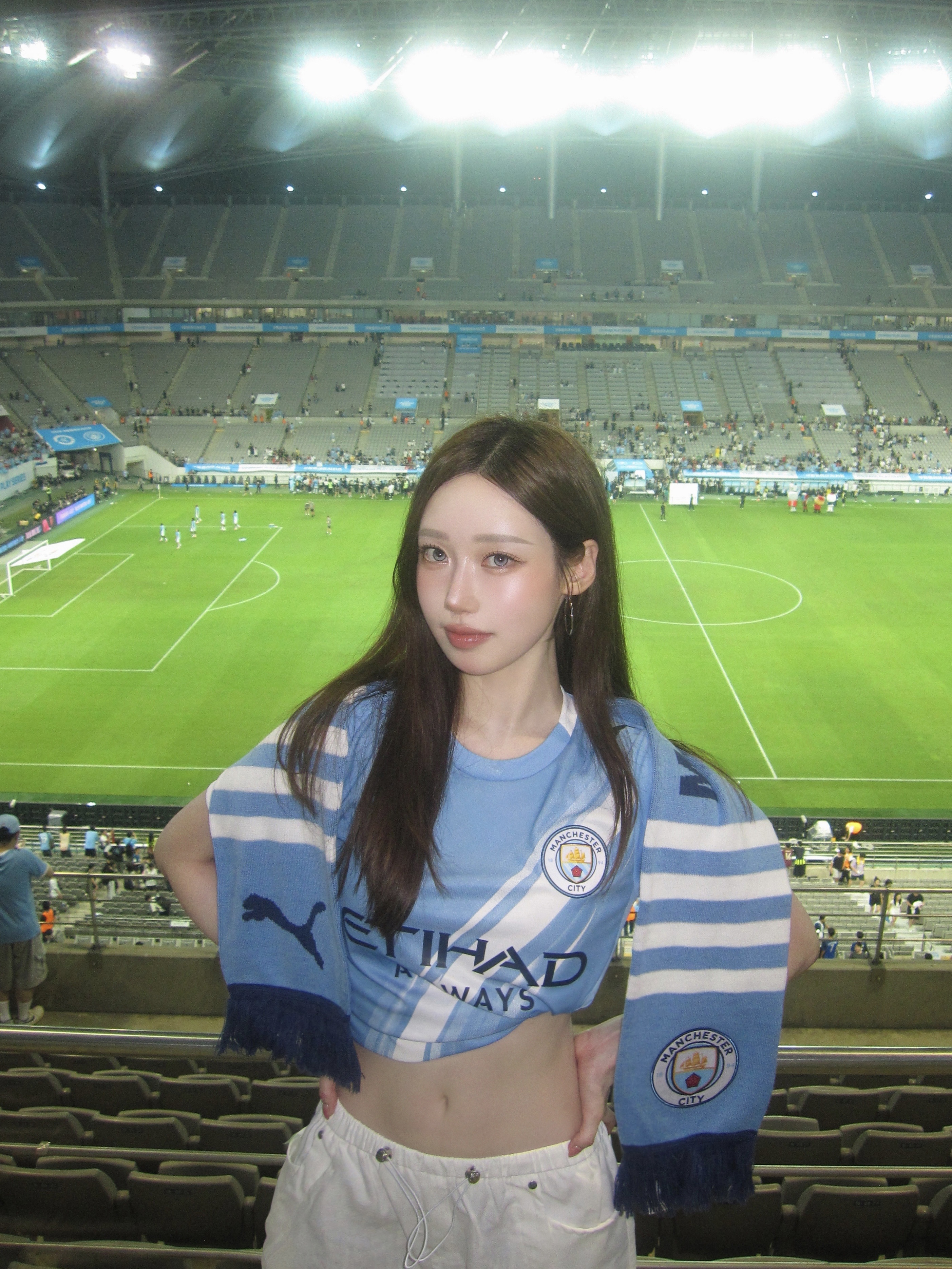 Puma Manchester City 2025/26 Home Replica Jersey Team Light Blue (Non Marking Ver.) 착용 스타일