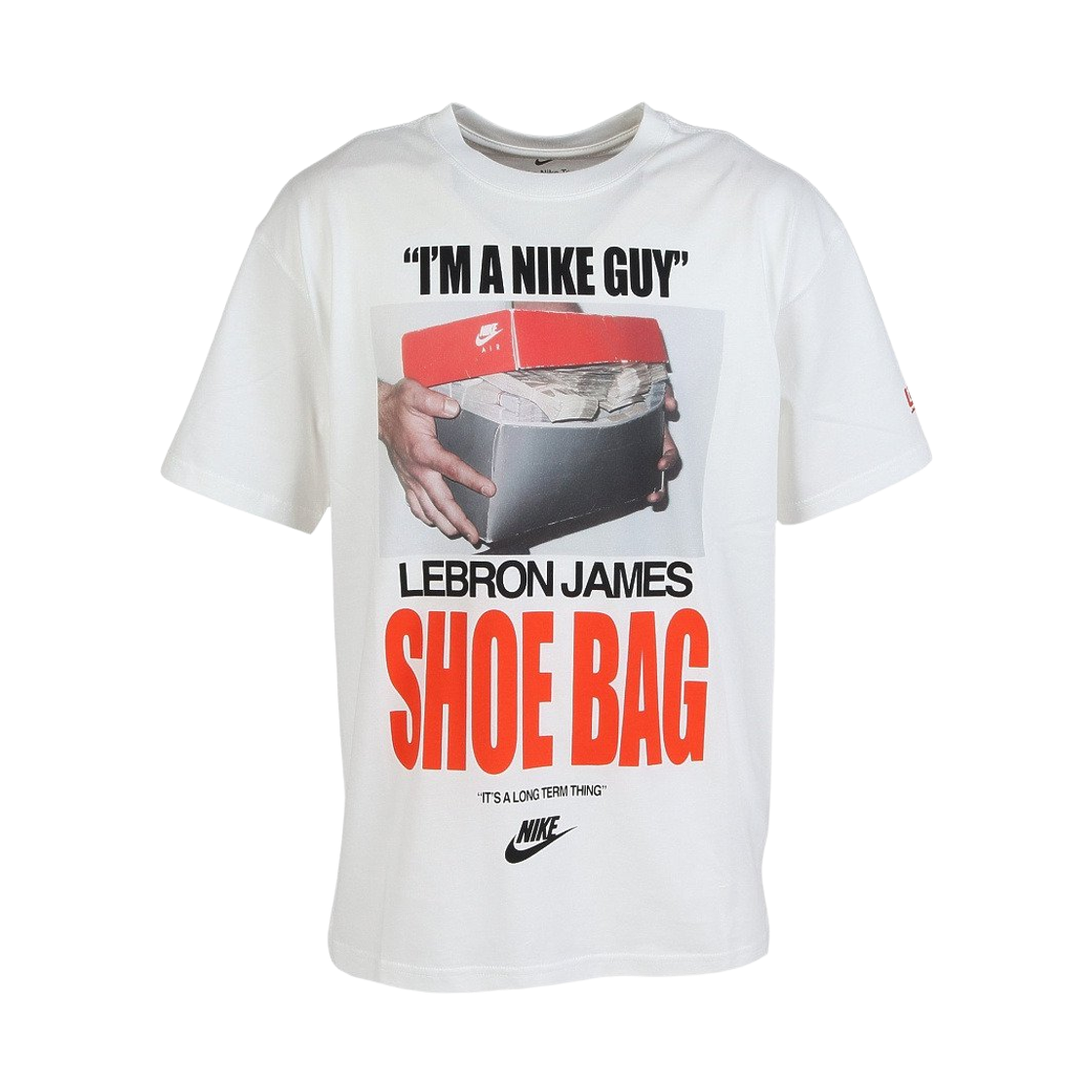 IH8574-100 Nike Lebron Shoe Bag Basketball T-Shirt White - Asia