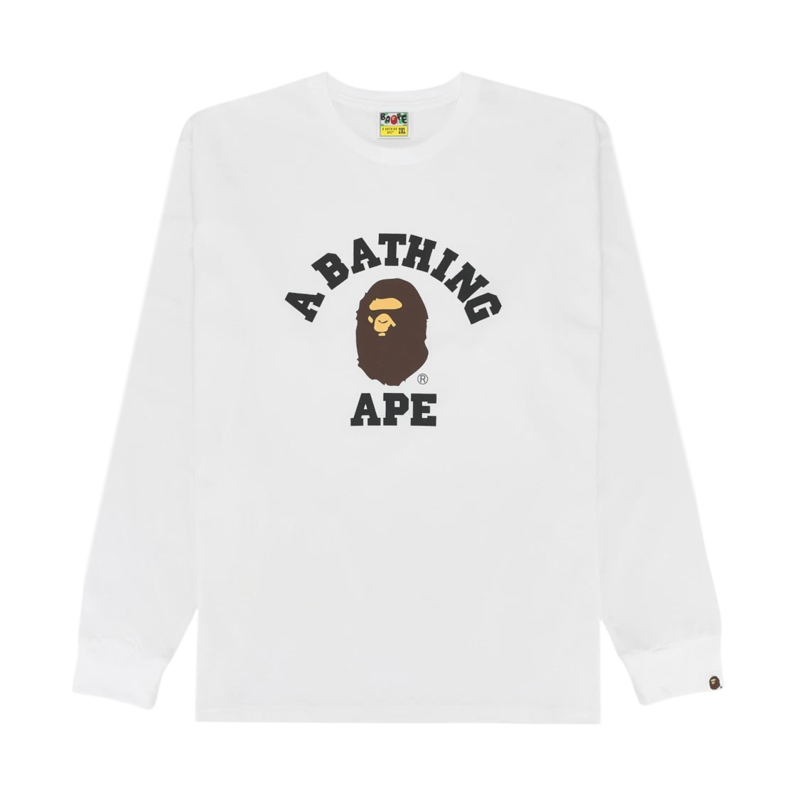 BAPE BAPE College L/S T-Shirt White · S