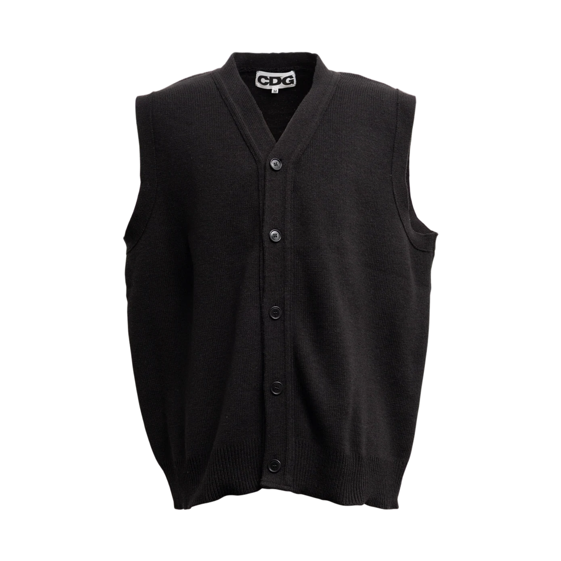 CDG 오버사이즈 가디건 베스트 블랙(CDG Oversized Cardigan Vest Black)
