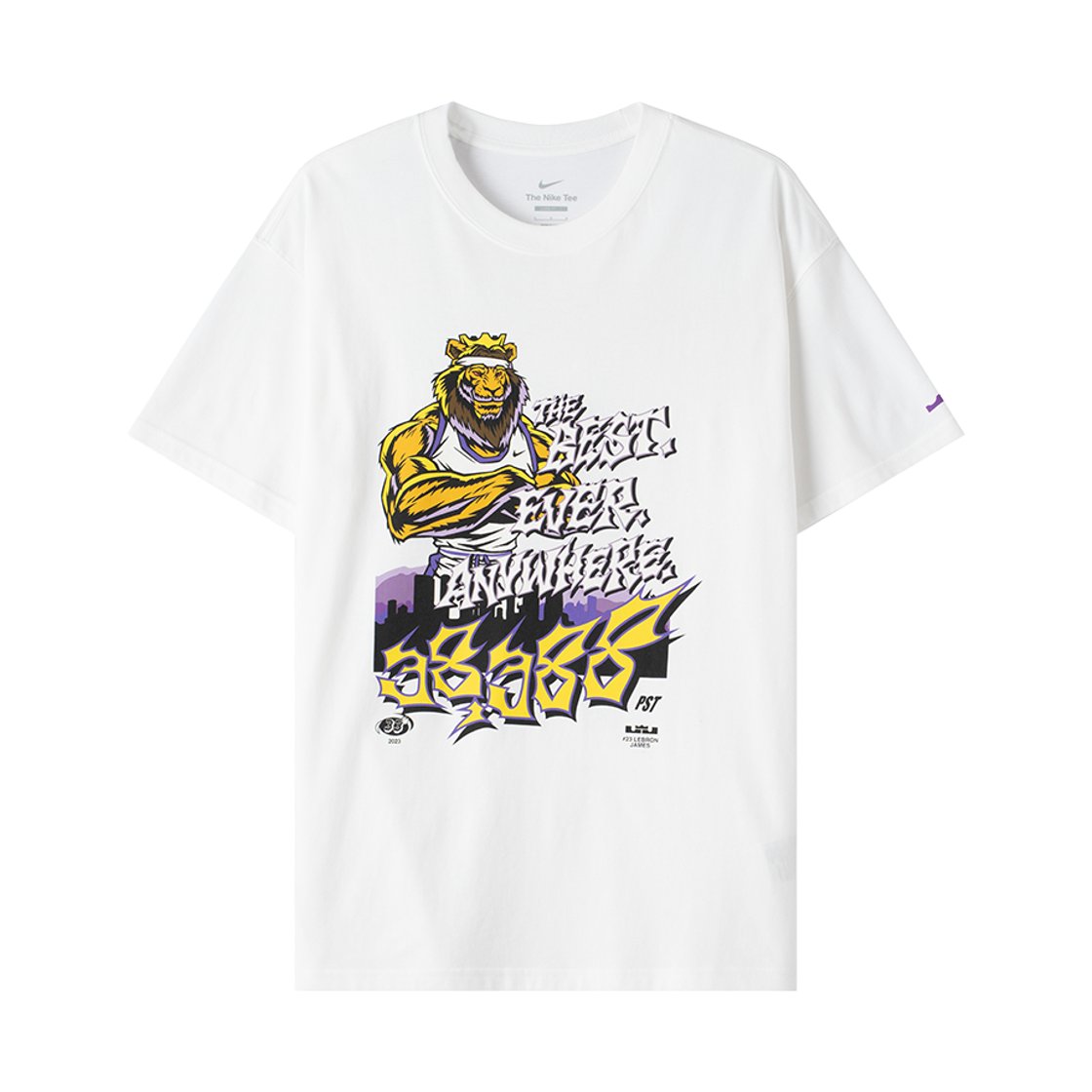 IH8576-100 Nike Lebron For The Record Basketball T-Shirt White - Asia
