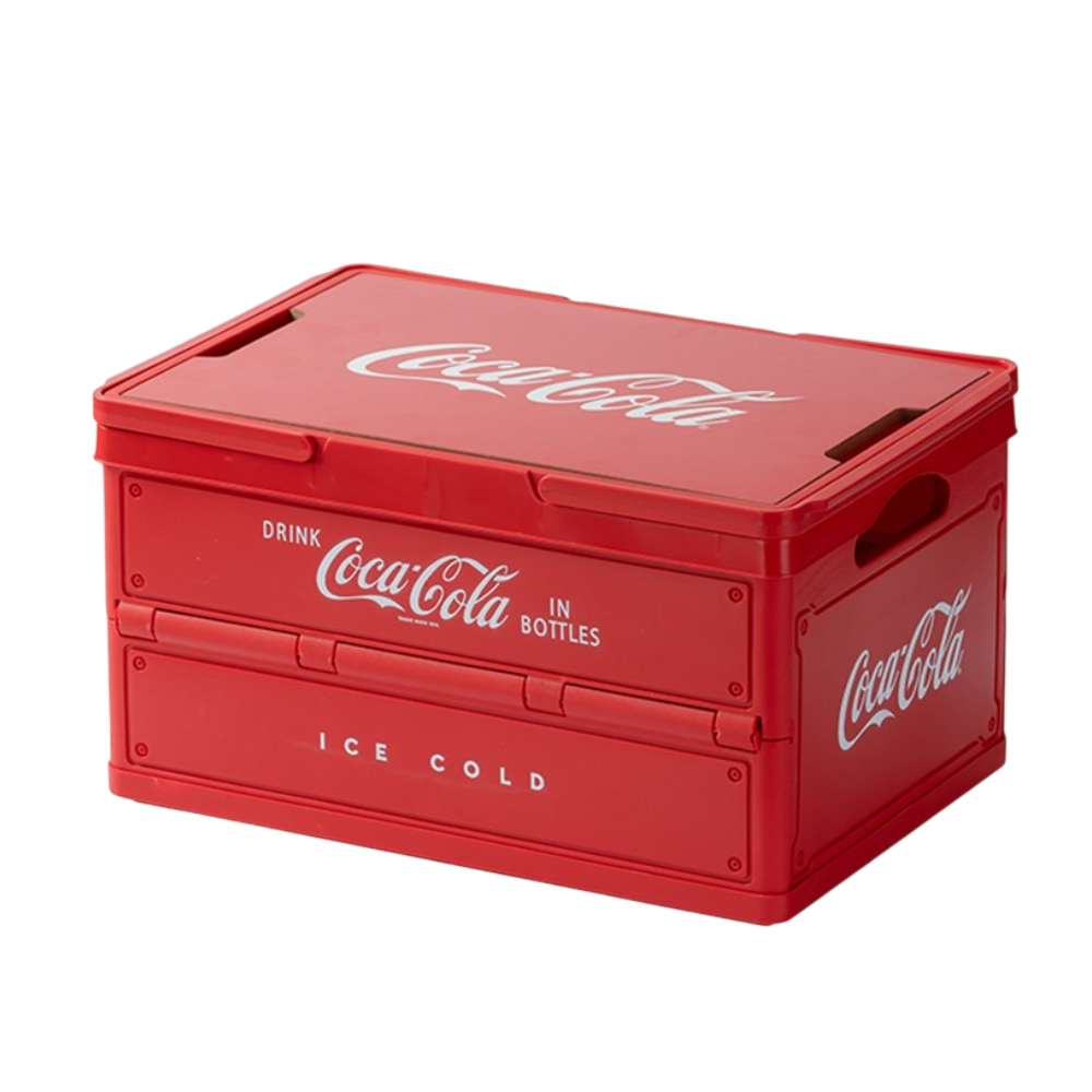 코카콜라 시그니처 폴딩 스토리지 박스 감성 캠핑 수납함 30L 레드 CO-WSN01-R(Coca-Cola Signature Foldable Camping Storage Box 30L - Red (CO-WSN01-R))