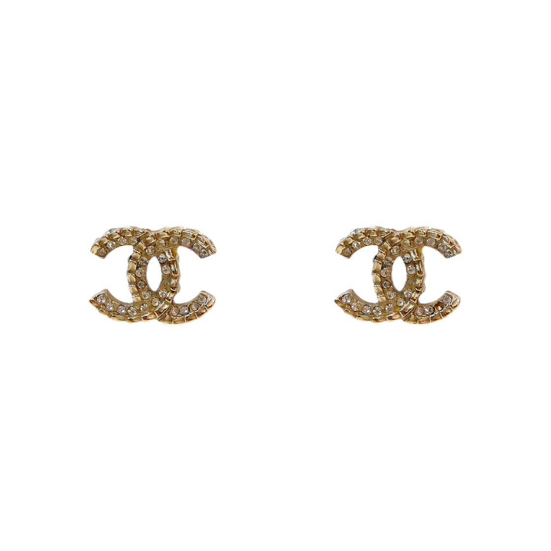 ITF5NHWM7UJH Chanel Cubic CC Gold Earrings A-B64331