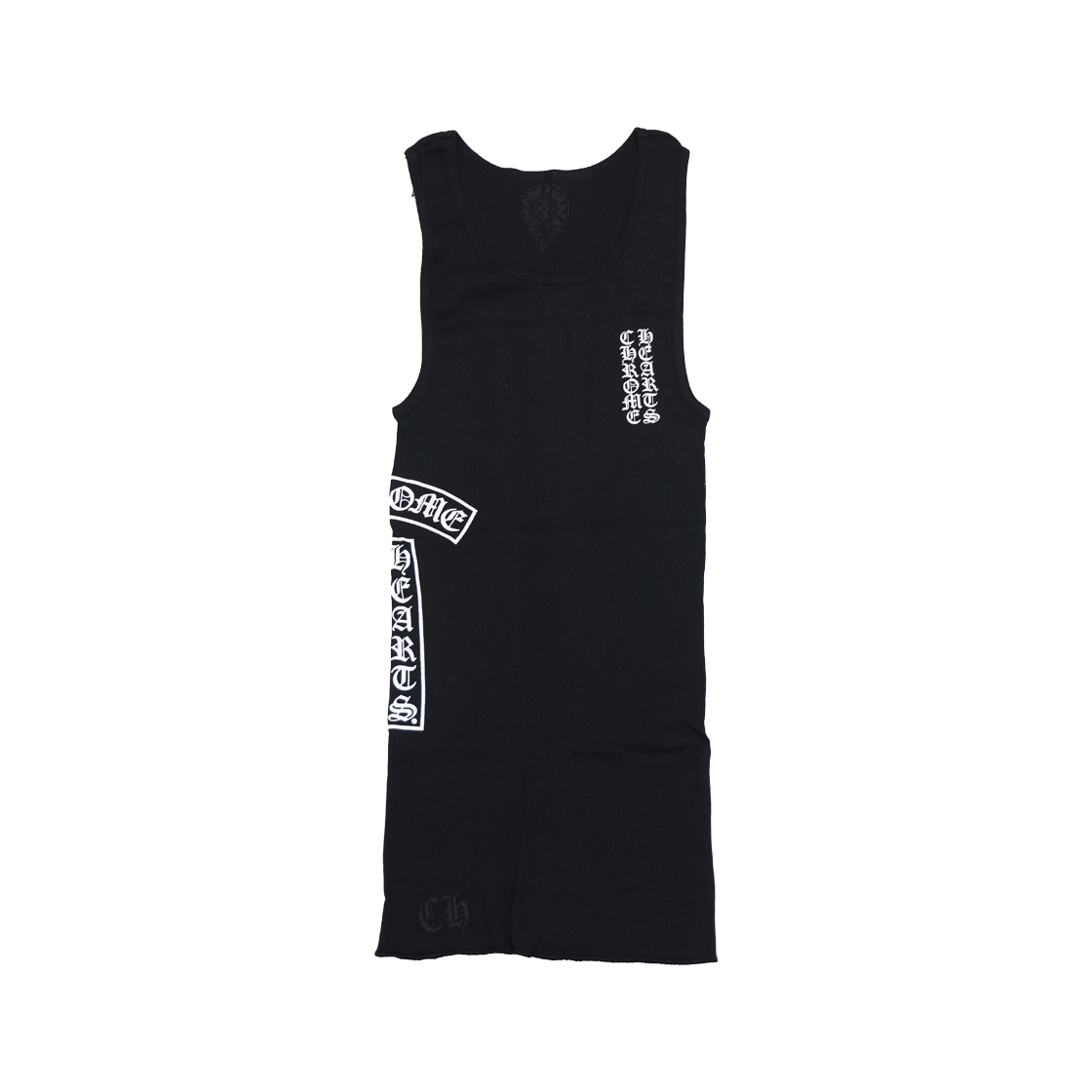 ITSC5A6PDFIL Chrome Hearts Eyechart Logo Cotton Tank Top Black