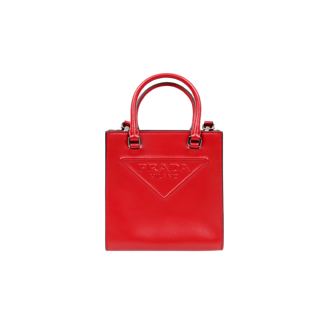 ITAL4NLF94AU Prada Red Triangle Logo Crossbody Bag D-A62491