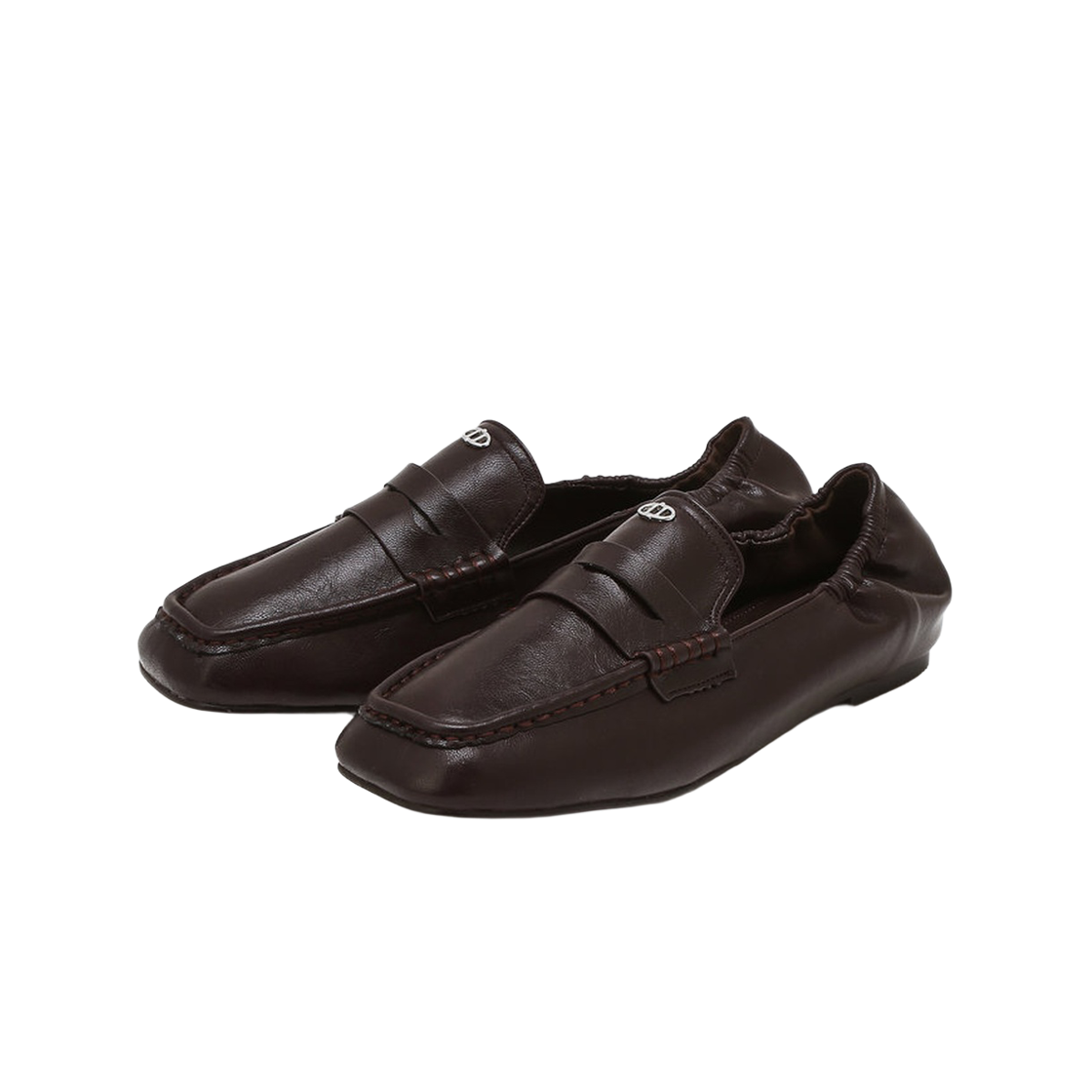 아떼 바네사브루노 액세사리 더블에이 셔링 로퍼 AASO6F302W2 브라운(Athe Vanessabruno Acc Double A Shirring Loafers Normal Brown) - 2