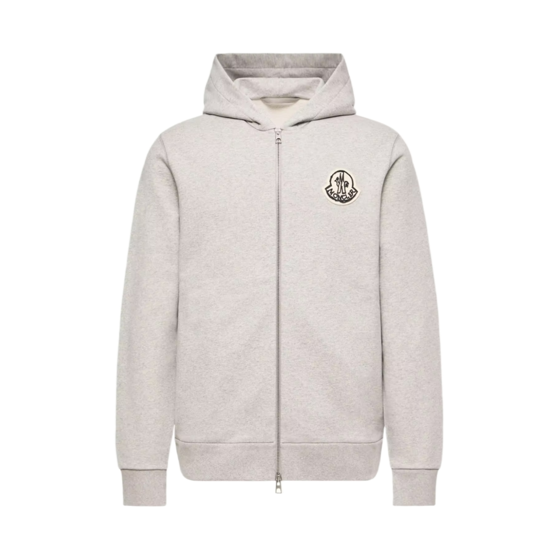 L2-091-8G00027-899V4-986 Moncler Sketched Logo Zip-Up Cotton Hooded Gray - 26FW