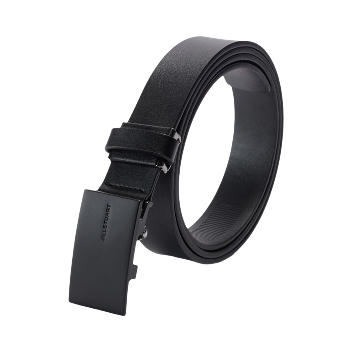 JUBE6F262BK Jillstuart Men's Acc Black Buckle Detail Automatic Cow Leather Belt