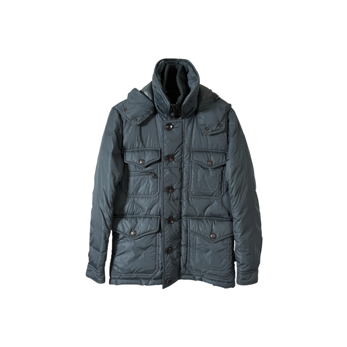 ITVU999WCHEM Moncler Oliver Duck Down Hooded Puffer Jacket Khaki