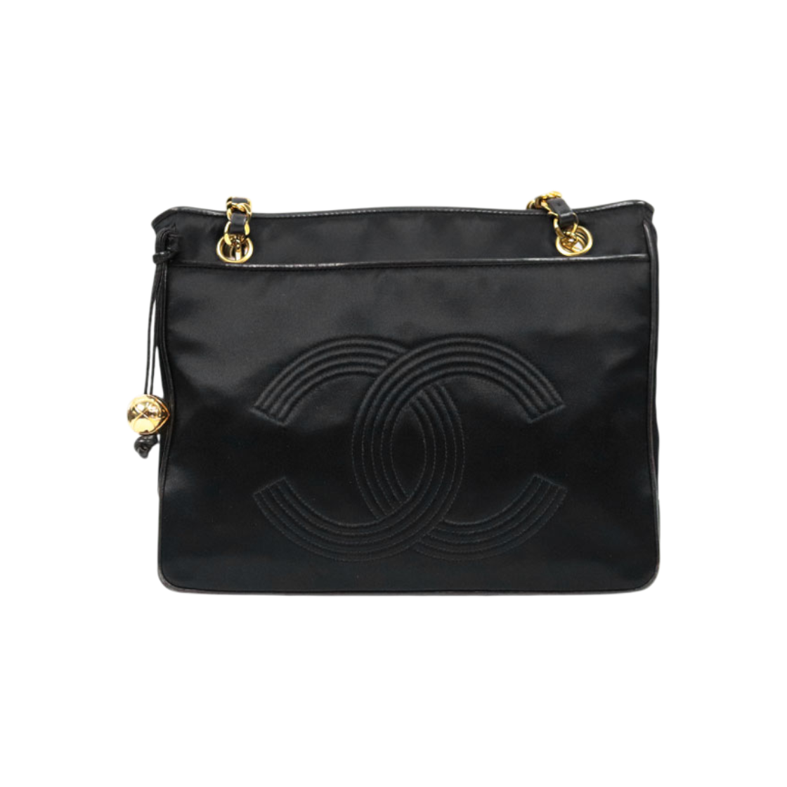 IT3NGR9WTQSW Chanel Black Big CC Chain Shoulder Bag C-A64565