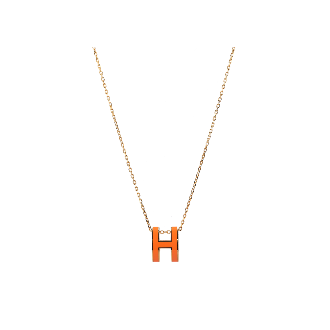 ITIPHRLGQHO7 Hermes H147991F02 Pop H Ach Pendant Gold Orange