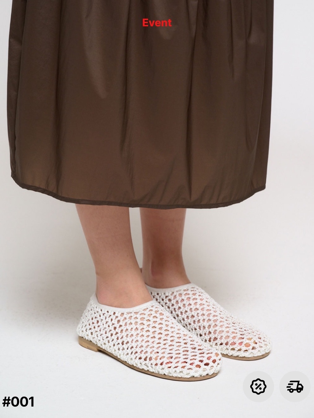 Amomento Women Net Flats White - 26SS, Cordera Women Estructura Mule Black - 26SS 착용 스타일 - 2
