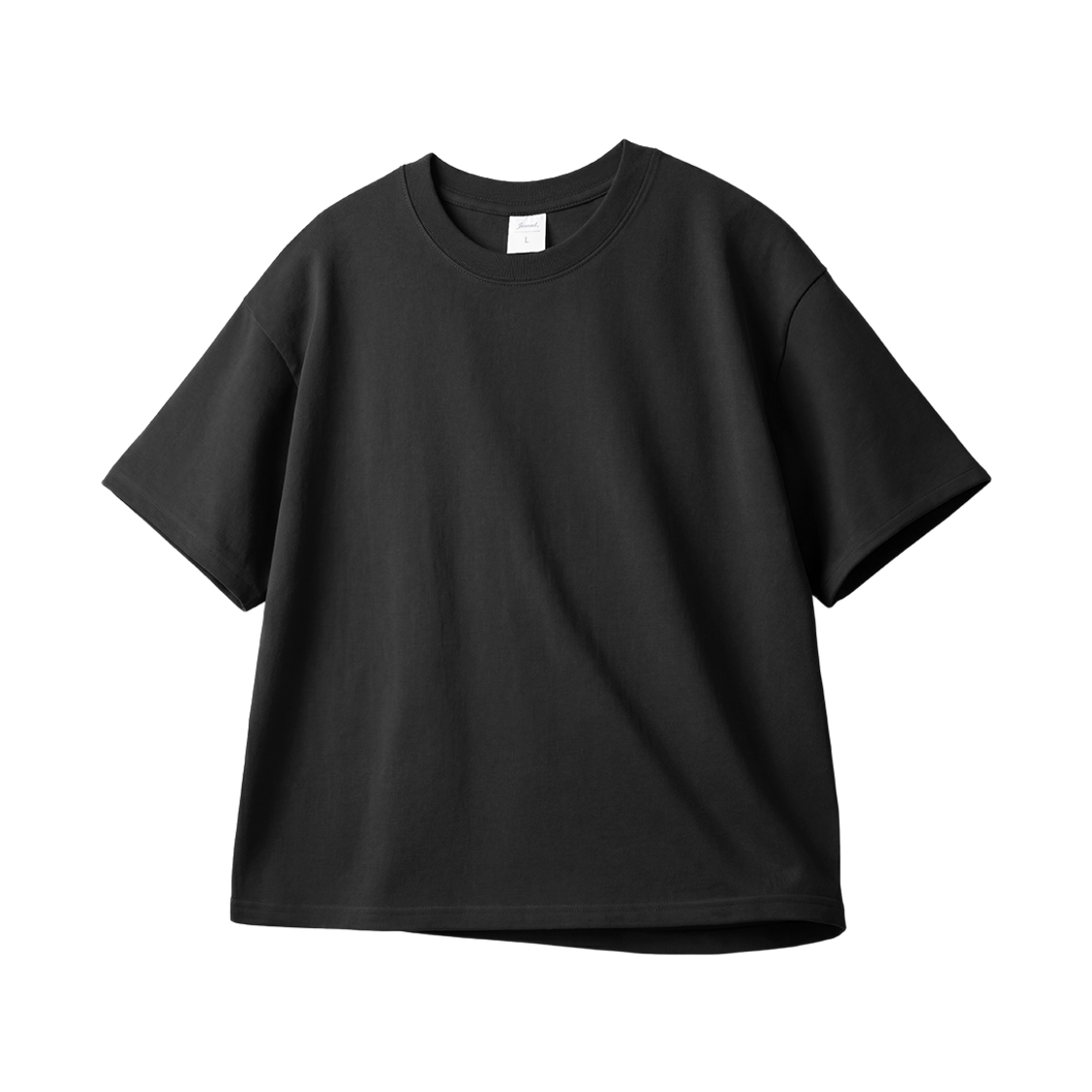 KJST2709_black_291 JEMUT Mens Crop Silket Short Sleeve black KJST2709