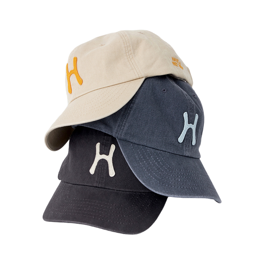 헬로선라이즈 H 로고 코튼 볼 캡 차콜(Hello Sunrise H Logo Cotton Ball Cap Charcoal) - 4