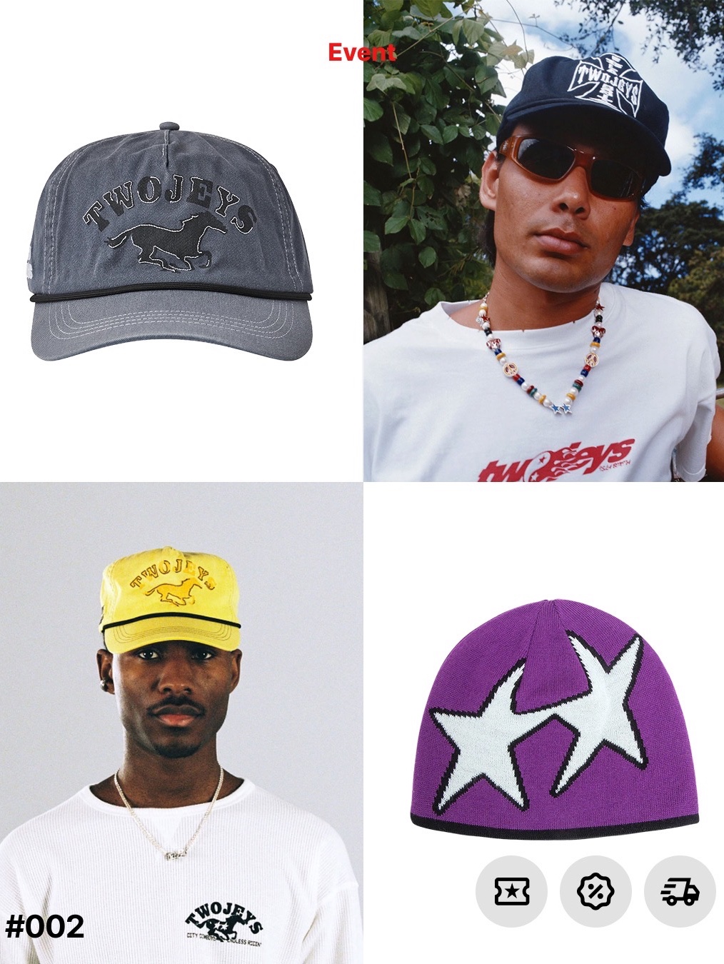 Twojeys Deal With It Cap Black - 26FW, Twojeys Sunfaded Cap Blue - 26FW 착용 스타일 - 3