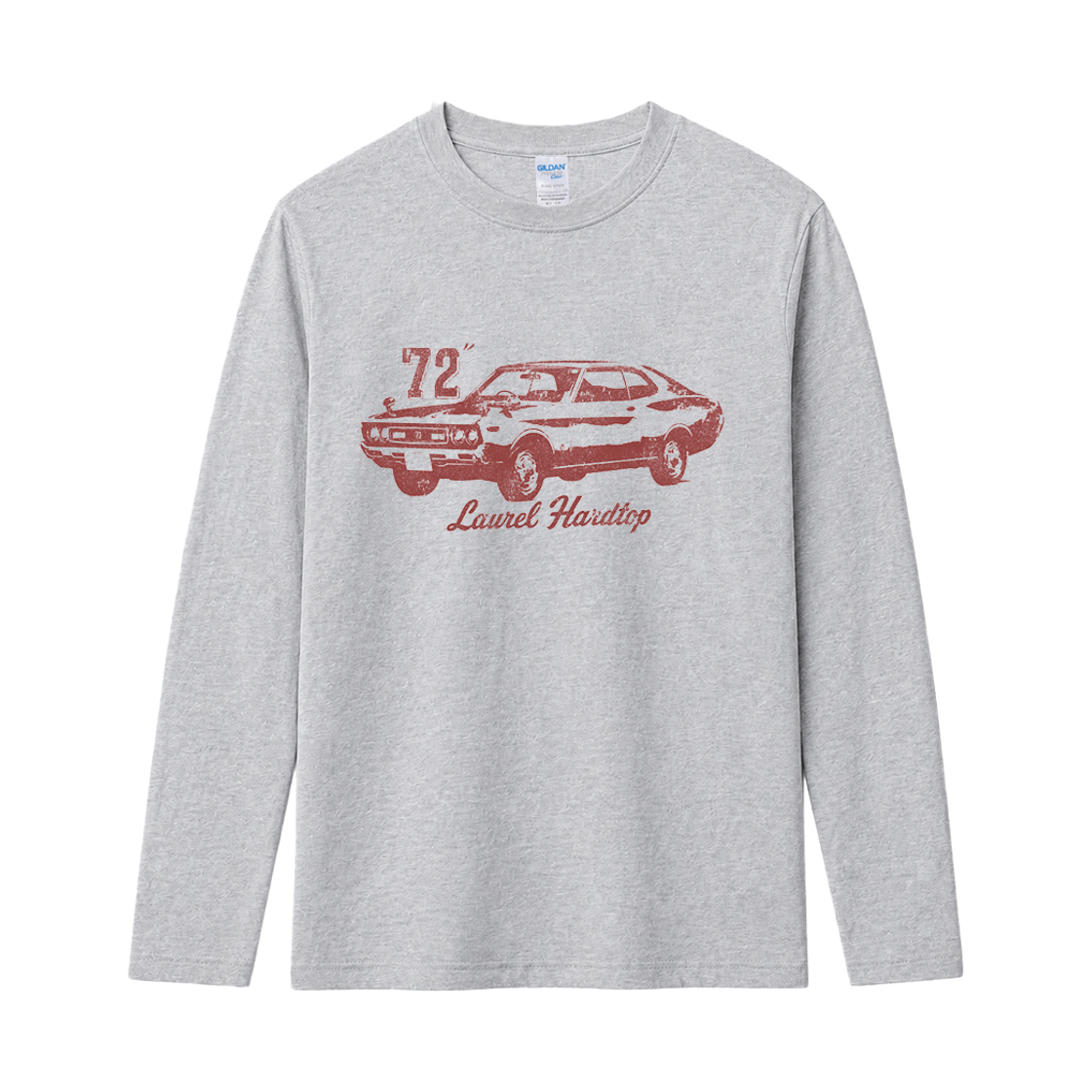 76400_Gray Gildan X Vintage Collection 72 CAR Long Sleeve T-Shirt Grey