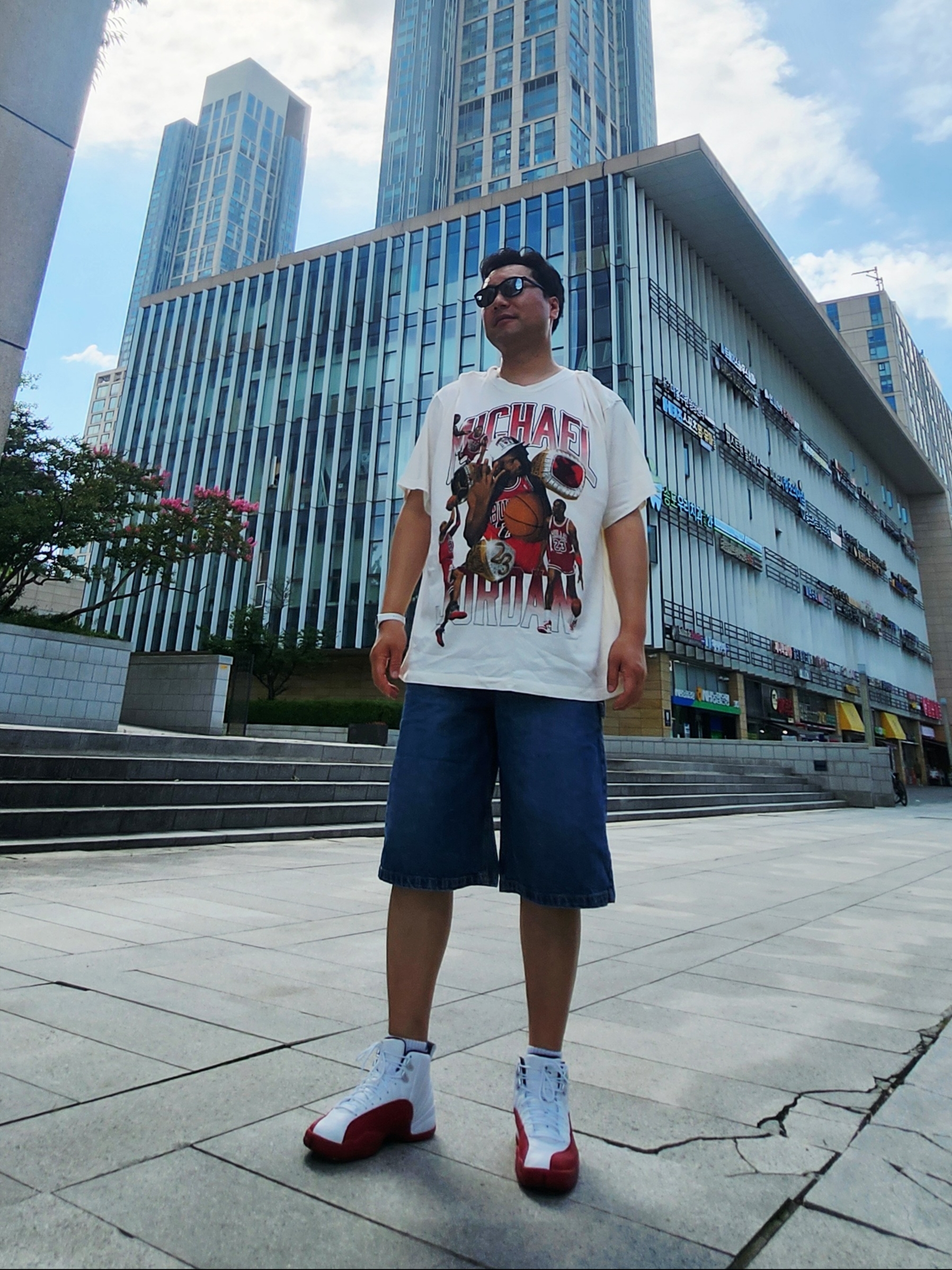Jordan Flight Essentials Oversized T-Shirt Sail Varsity Red - Asia 착용 스타일