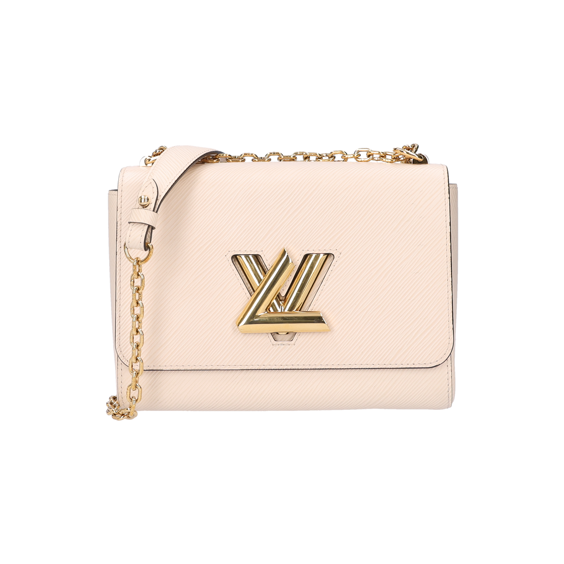 ITICMMUGQLJ3 Louis Vuitton Twist M Leather Quartz Watch White
