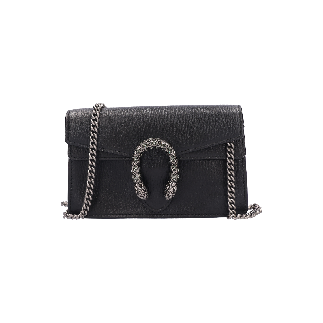 IT64HMAW5MVD Gucci 476432 Dionysus GG Super Mini Bag Black Leather