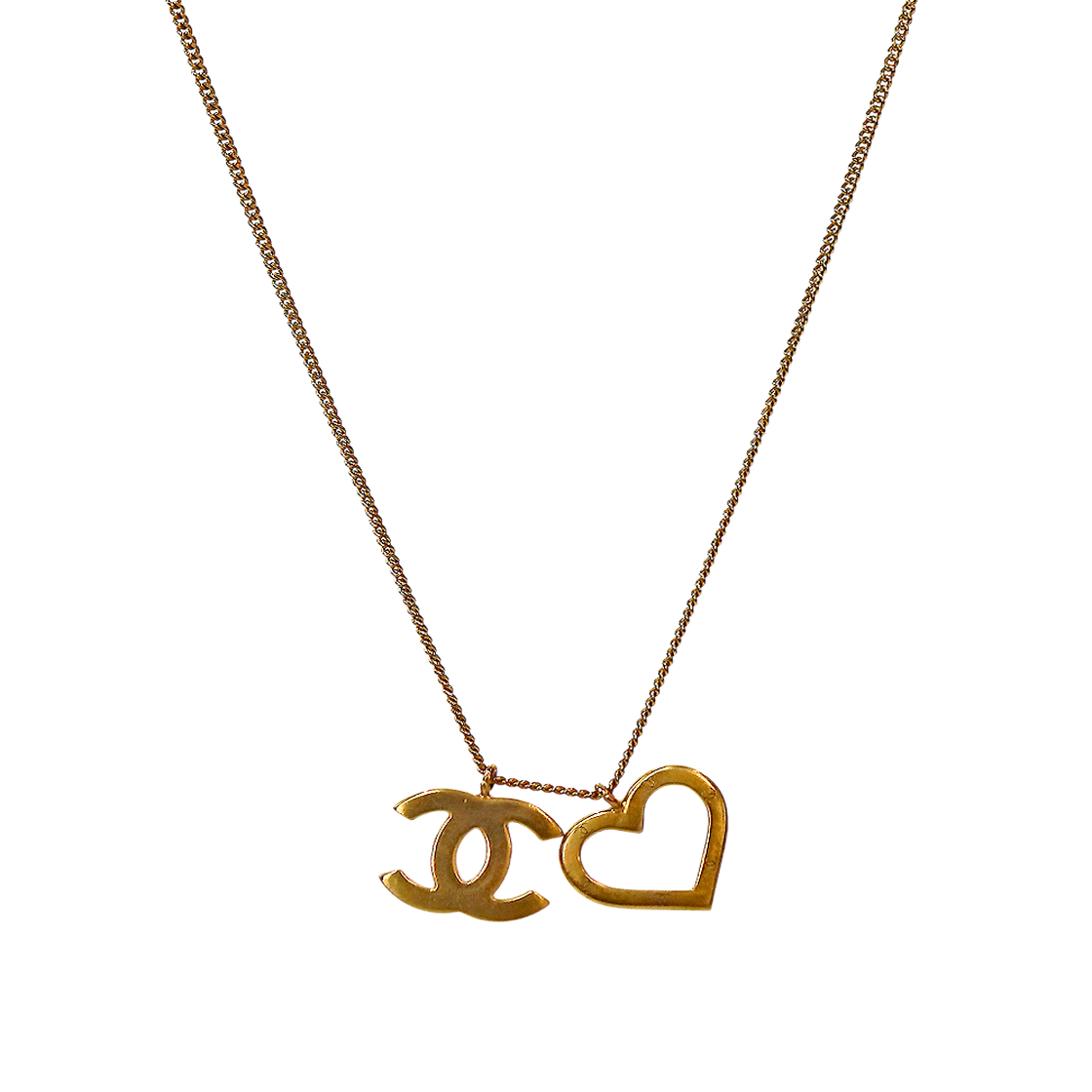 IT2AE45S8MA9 Chanel Heart CC Gold Necklace A-B64336