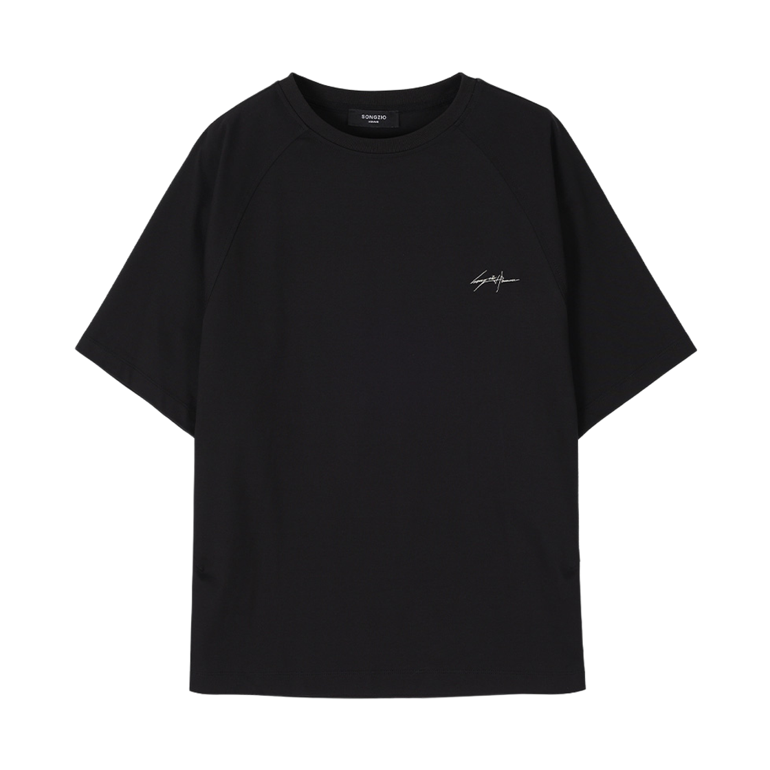 SI5TS554BK SONGZIO HOMME Painted Raglan T Shirt Black