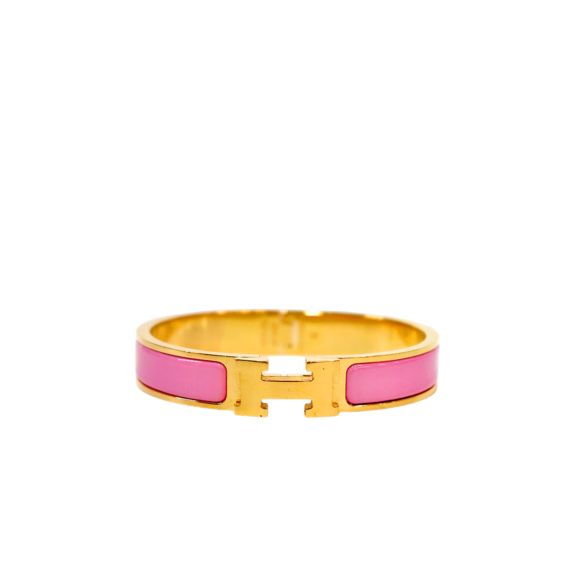 ITR8T5IQ57DH Hermes Pink Click H Bracelet C-B62067